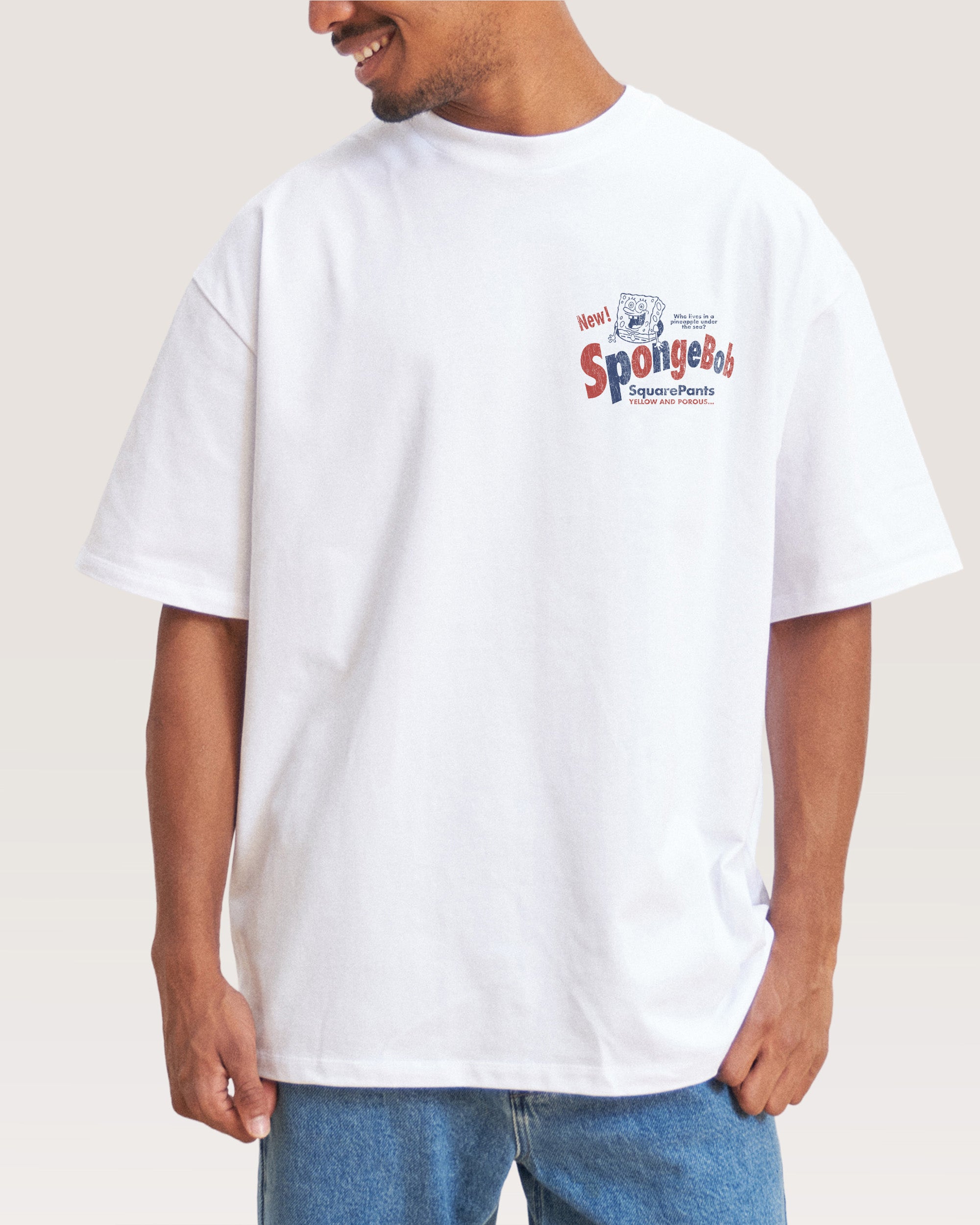 Spongebob Bob White Oversized Tee