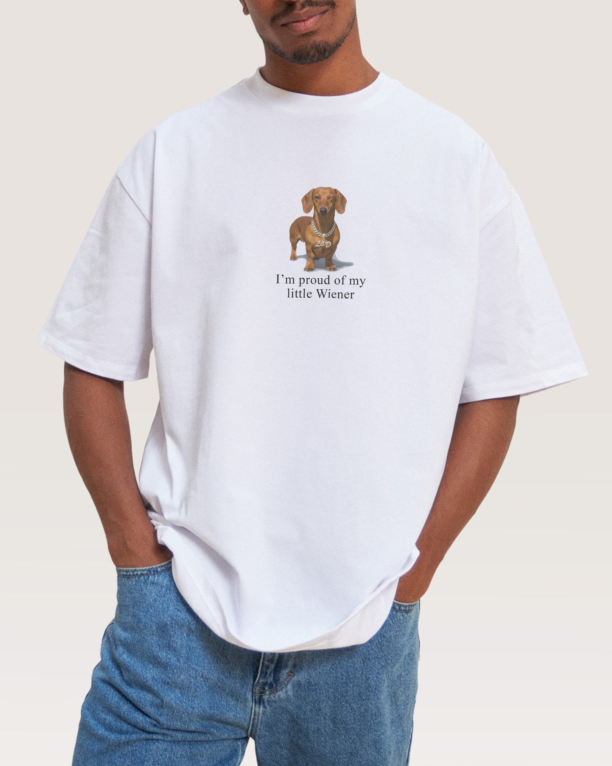 Little Weiner White Oversized Tee