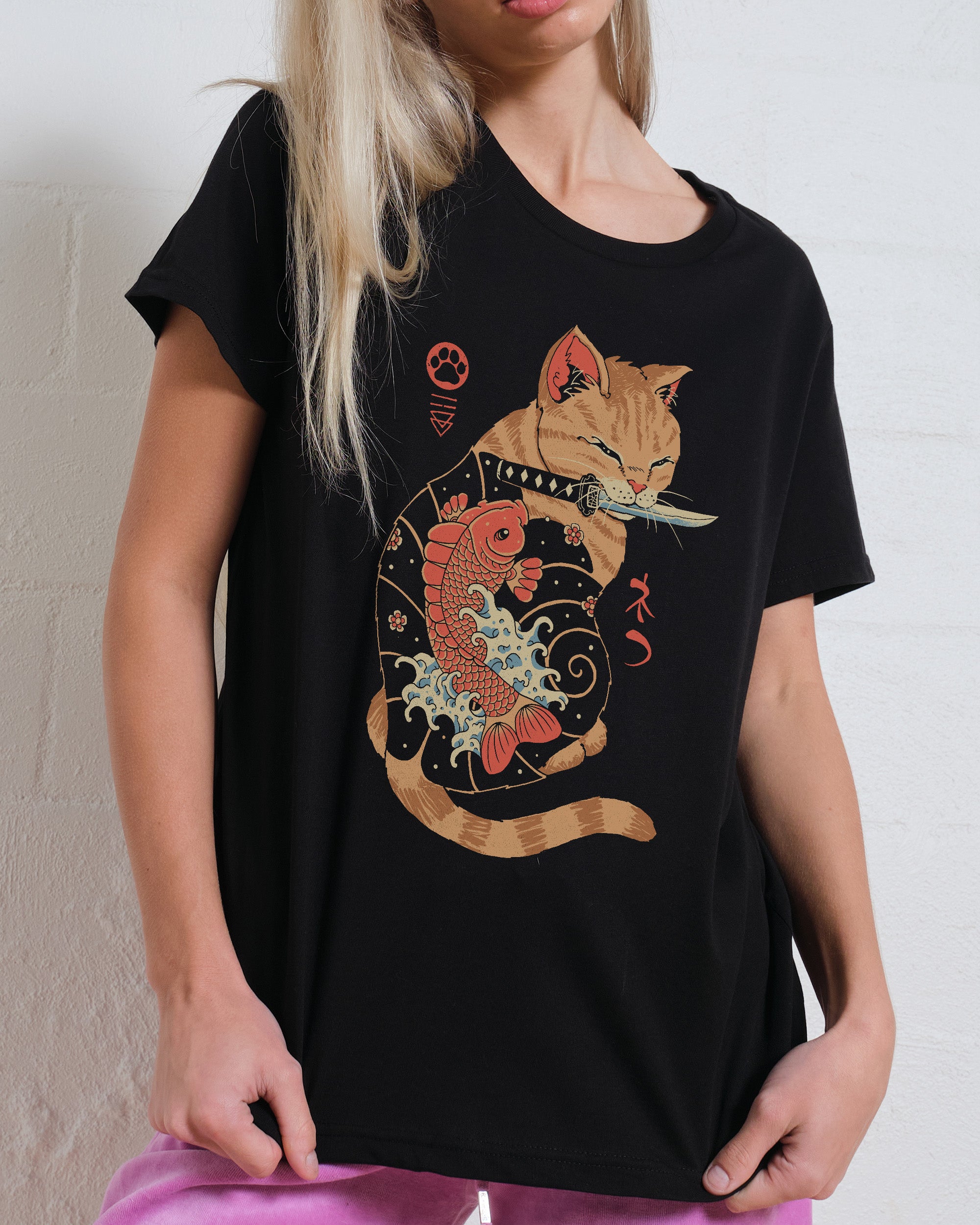 Carp Tattooed Cat Women's Tee Online Australia