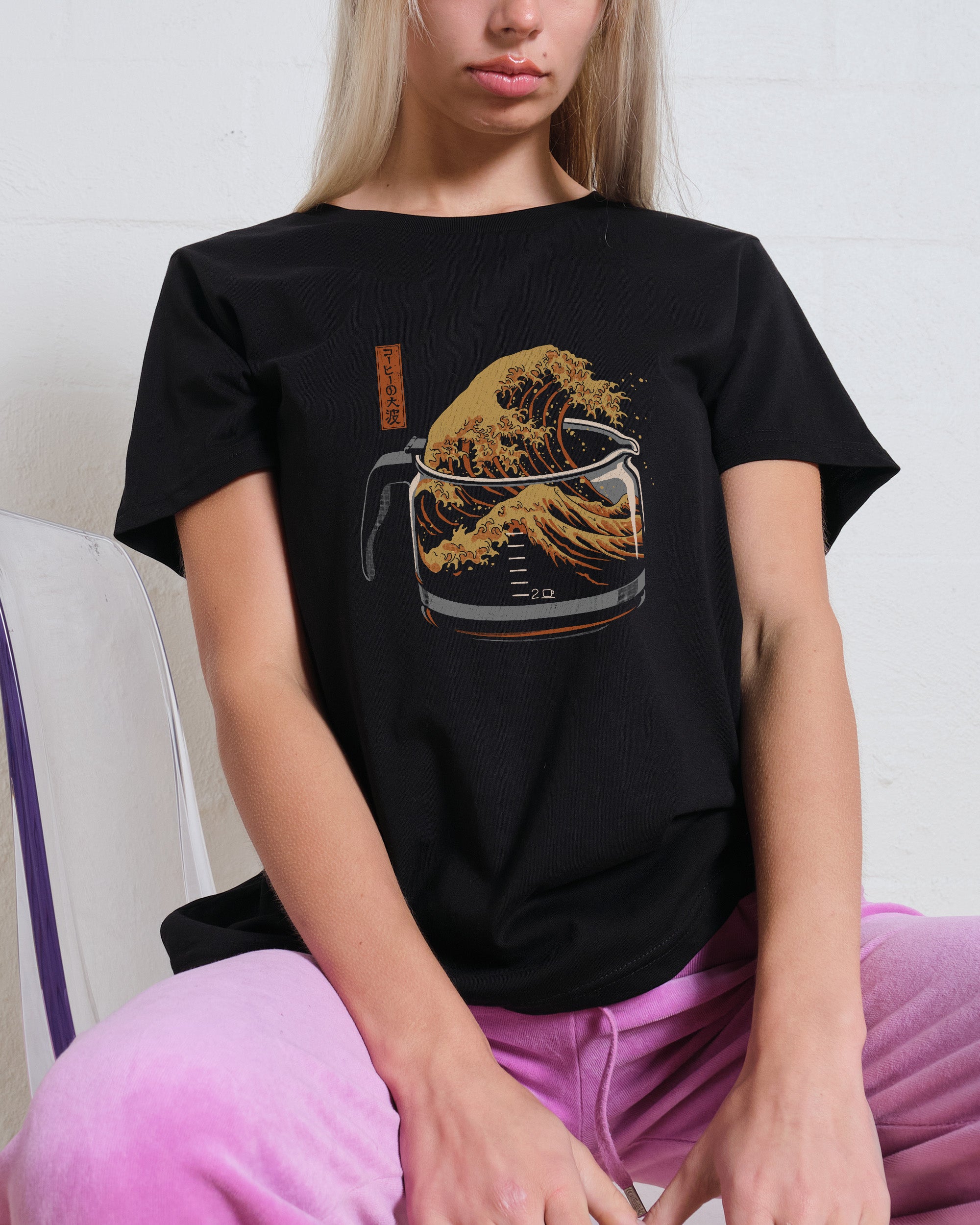 The Great Wave of Coffee Women's Tee Online Australia