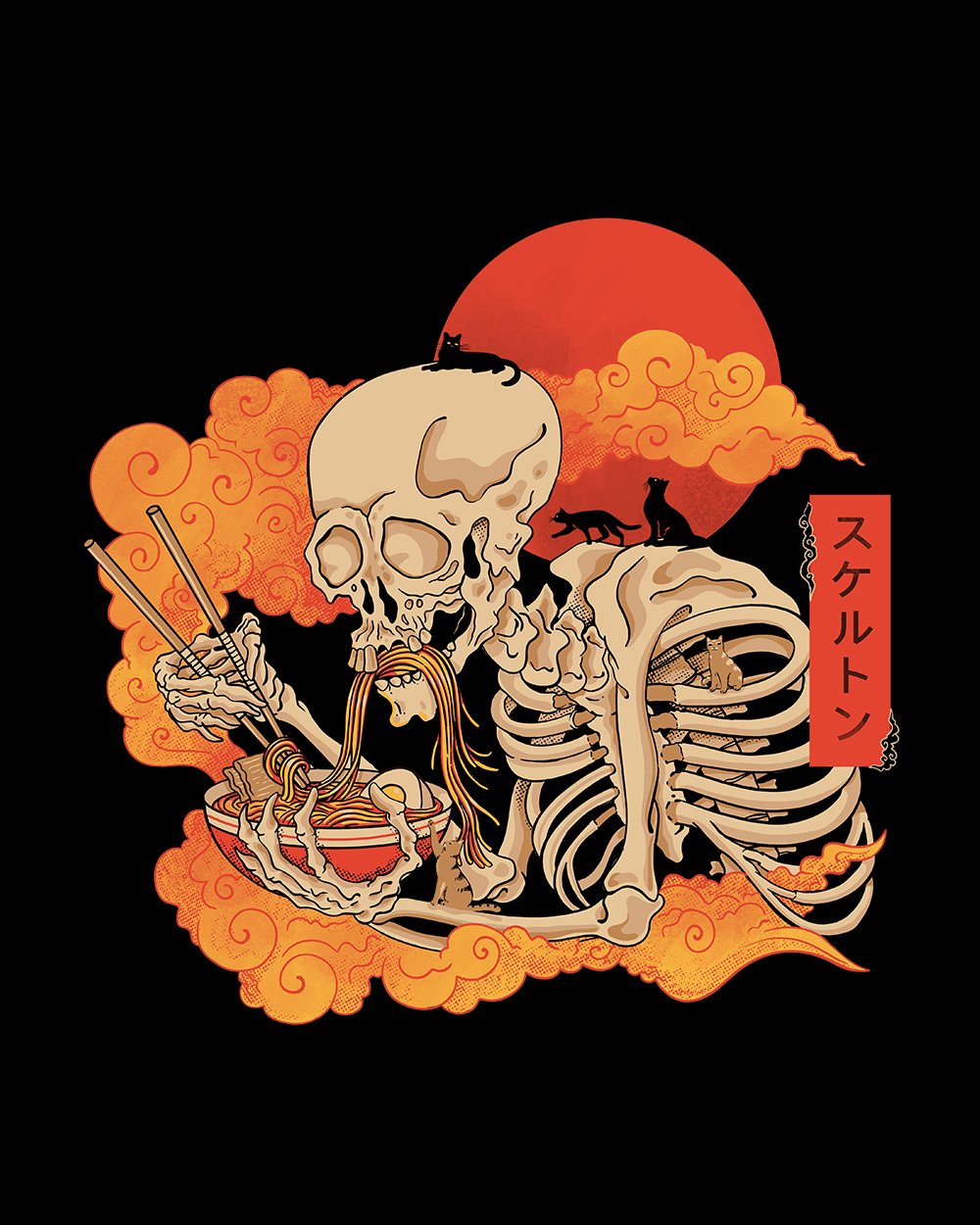 Yokai Ramen and Cats T-Shirt Australia Online