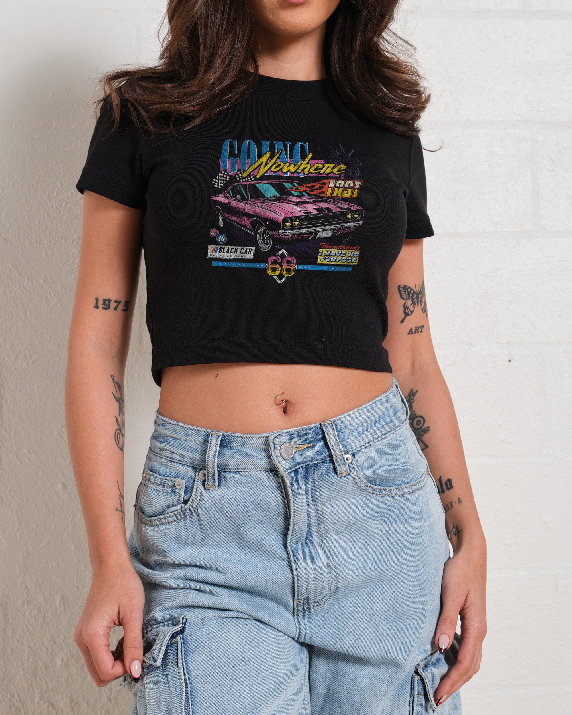 Going Nowhere Fast Baby Tee Graphic Baby Tee Australia Online