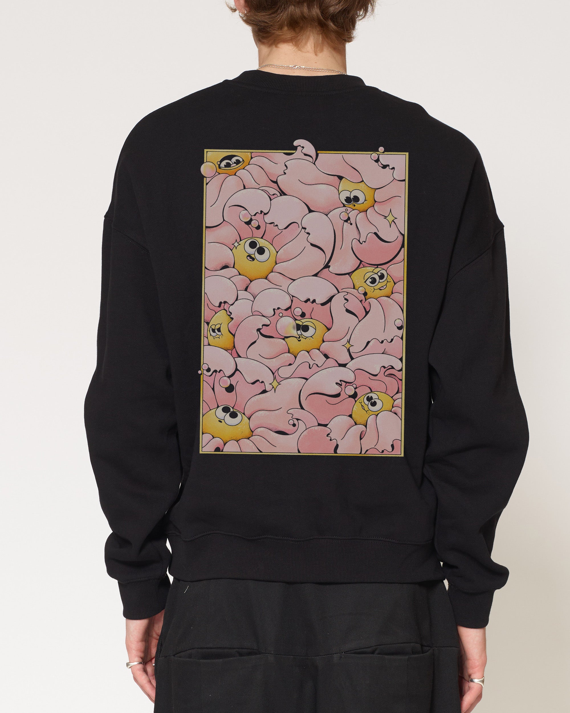 Bubble Blossom Black Sweatshirt