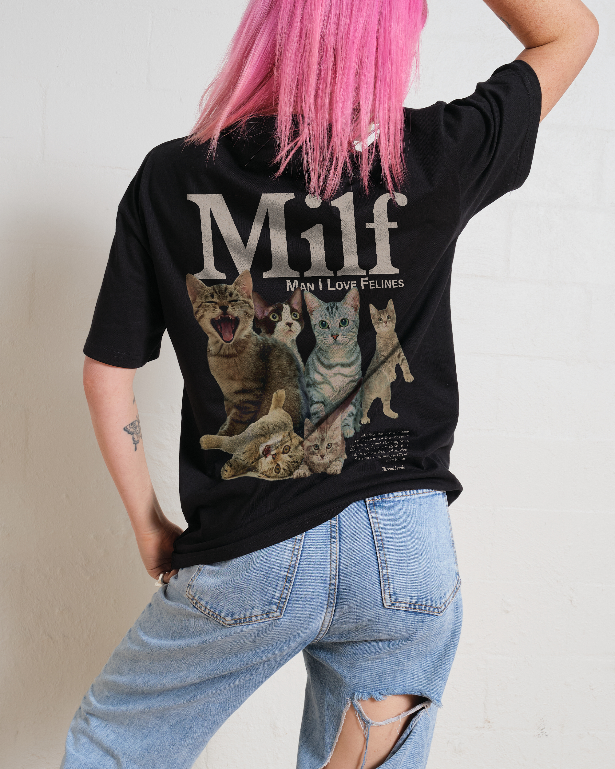 Man I Love Felines Front and Back T-Shirt Australia Online