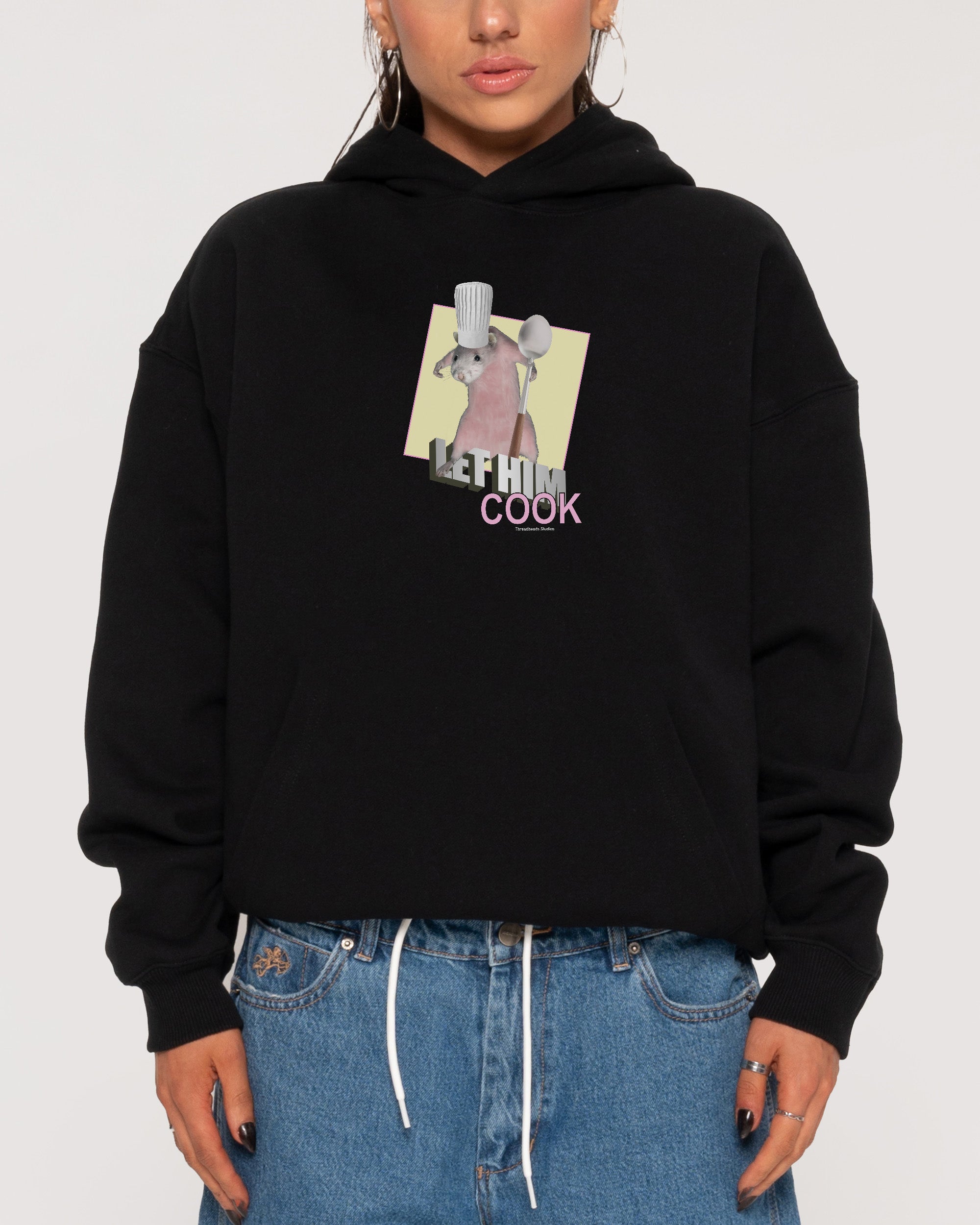 Let Him Cook Black Hoodie