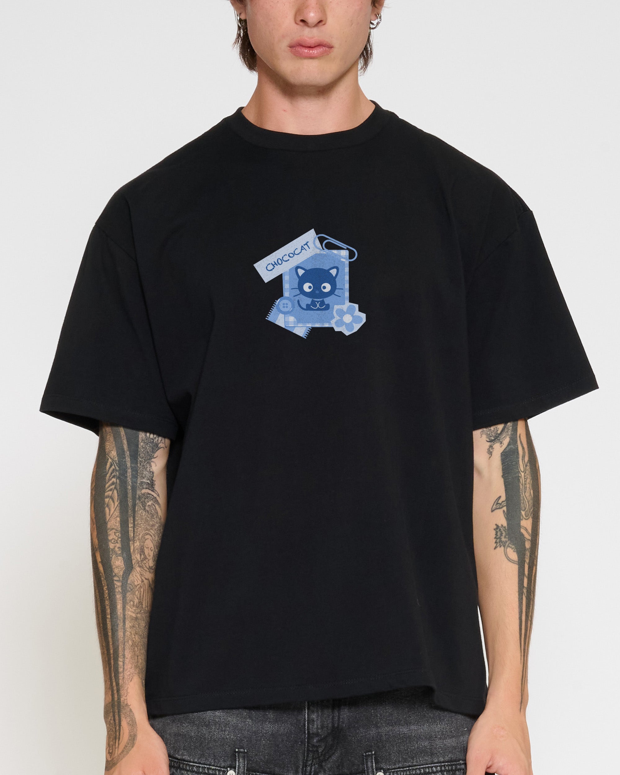 Chococat Scrapbook Oversized Tee Official Hello Kitty and Friends collab Threadheads