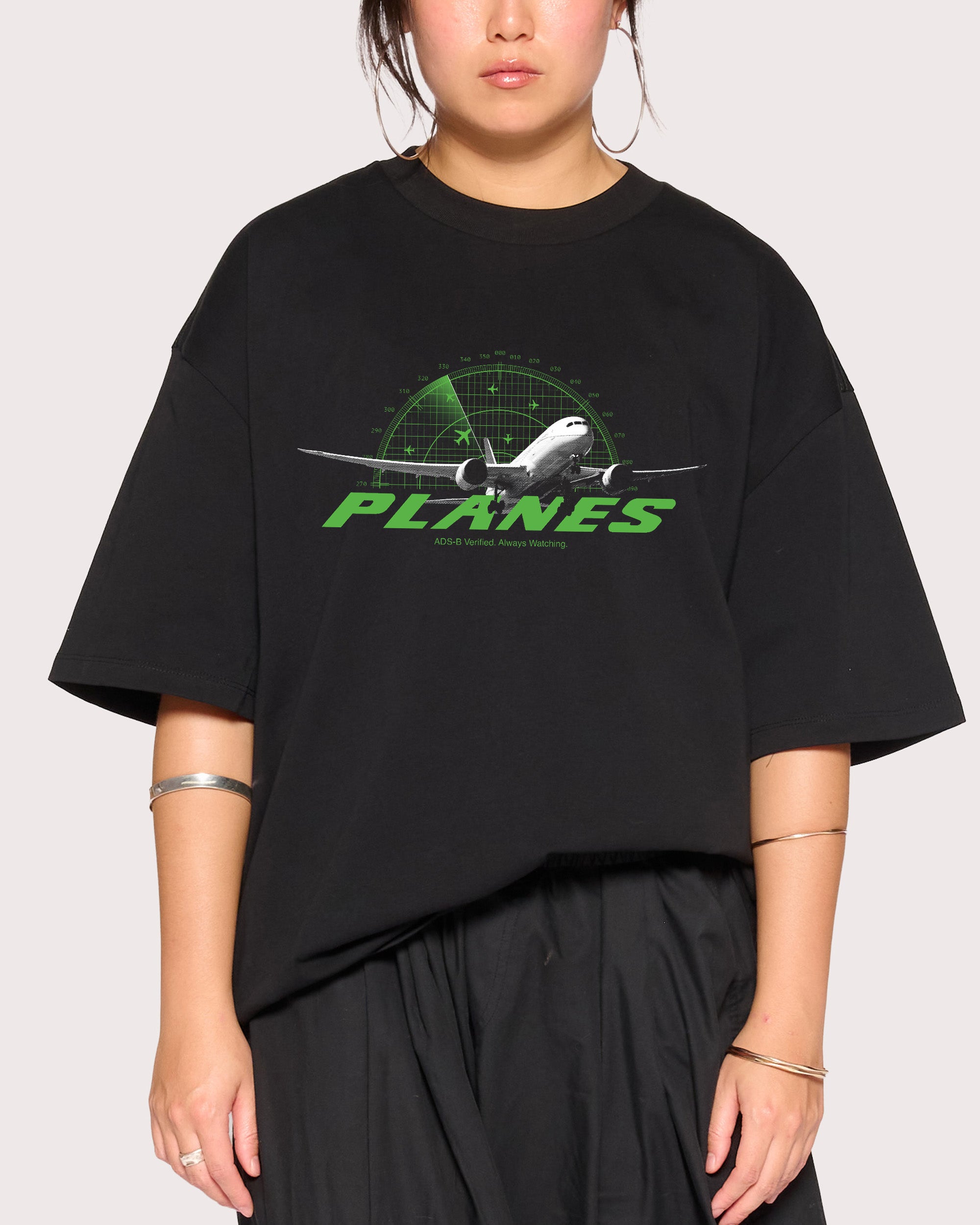 Squawk 1200 Black Oversized Tee