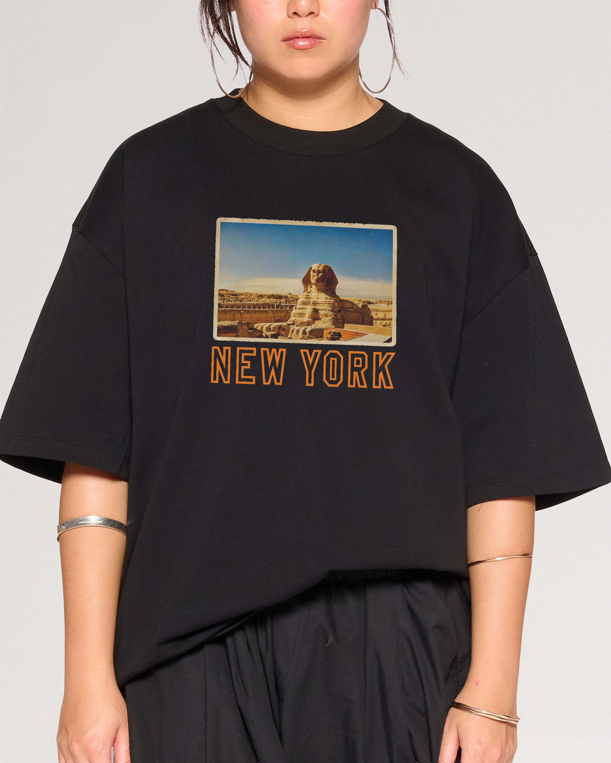 New York Black Oversized Tee