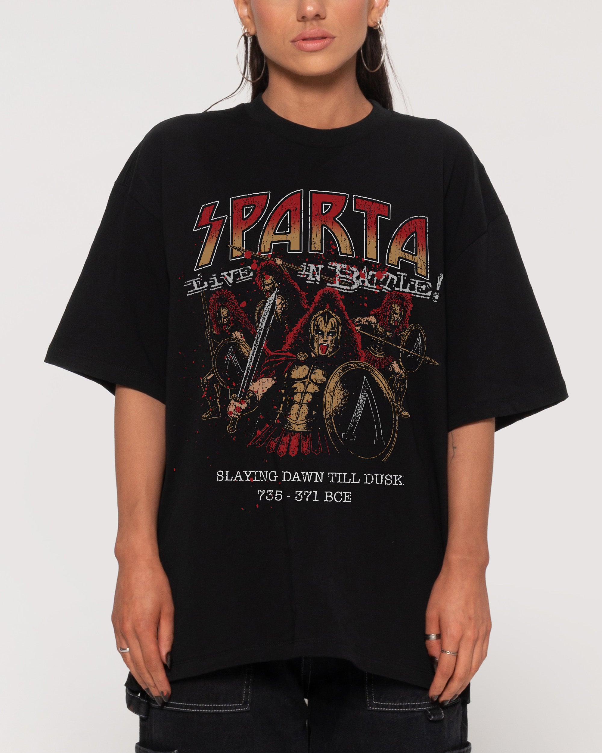 Sparta World Tour Black Oversized Tee