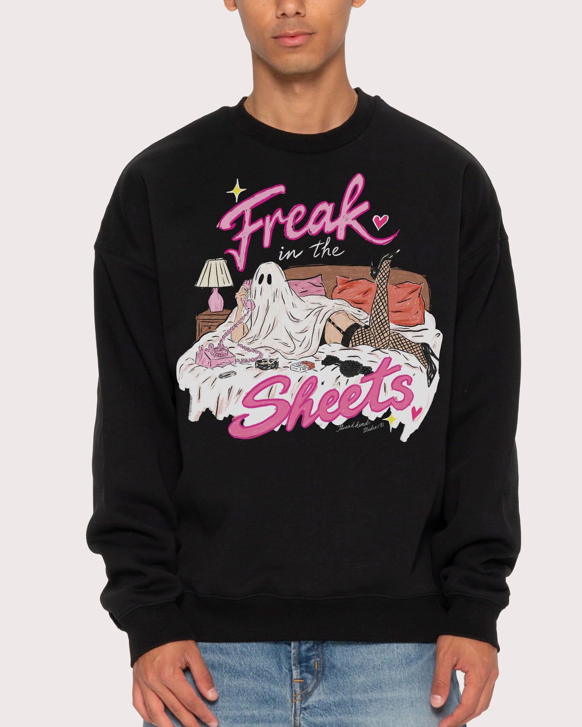 Freak in the Sheets Ghost Black Sweatshirt