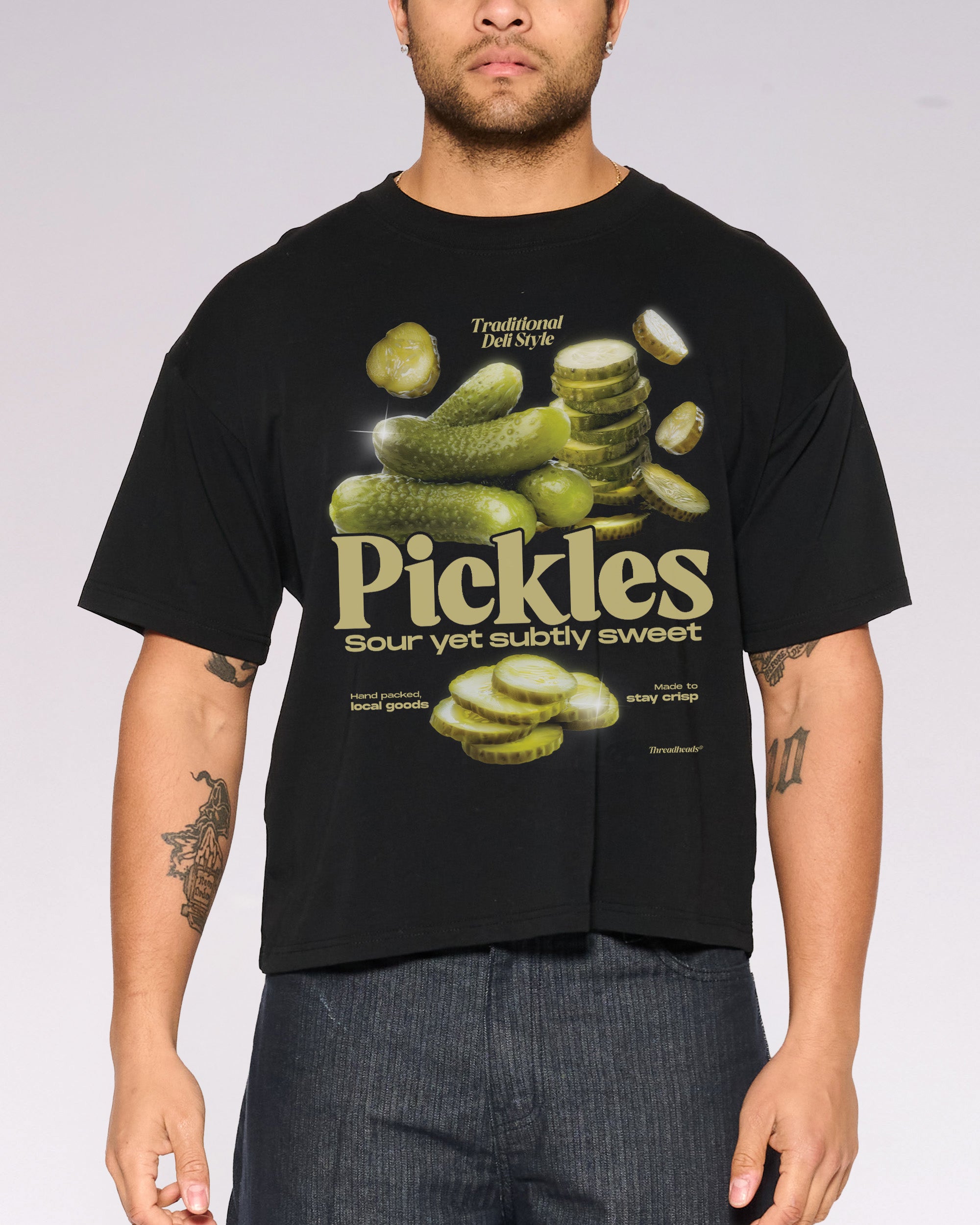 Sour Yet Sweet Pickles Oversized Crop Tee
