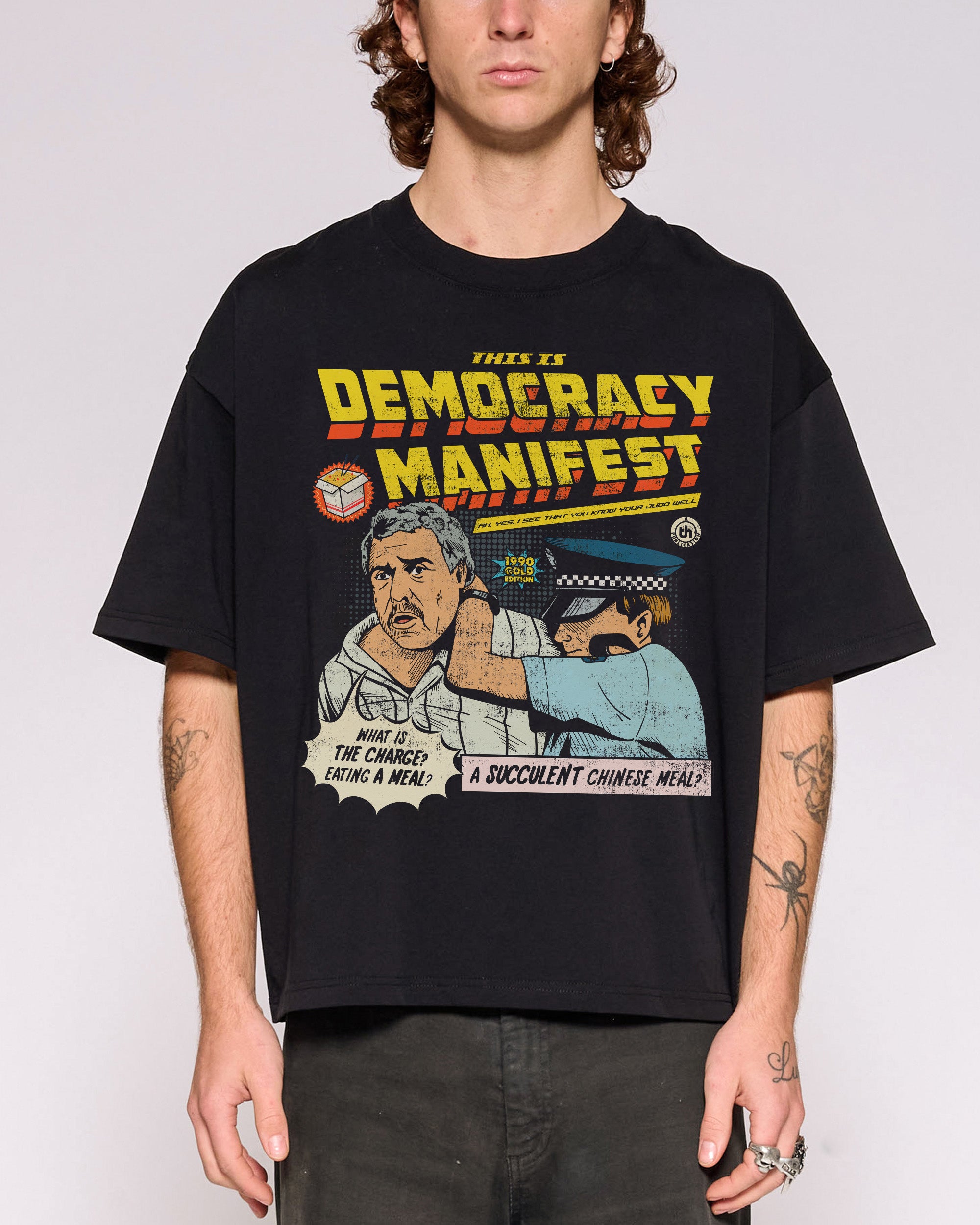 This is Democracy Manifest Oversized Crop Tee