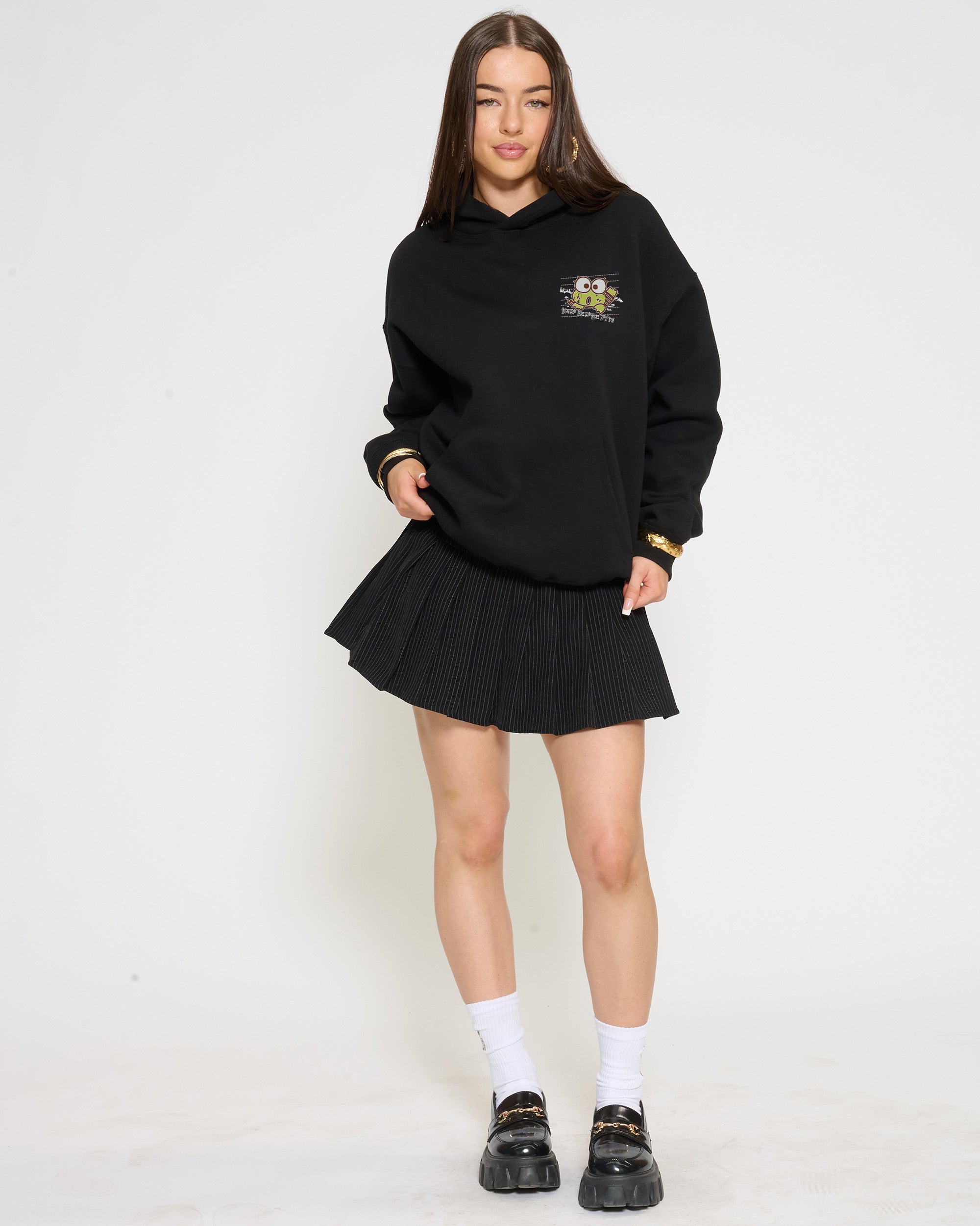 Keroppi Scribble Hoodie Official Hello Kitty and Friends collab Threadheads