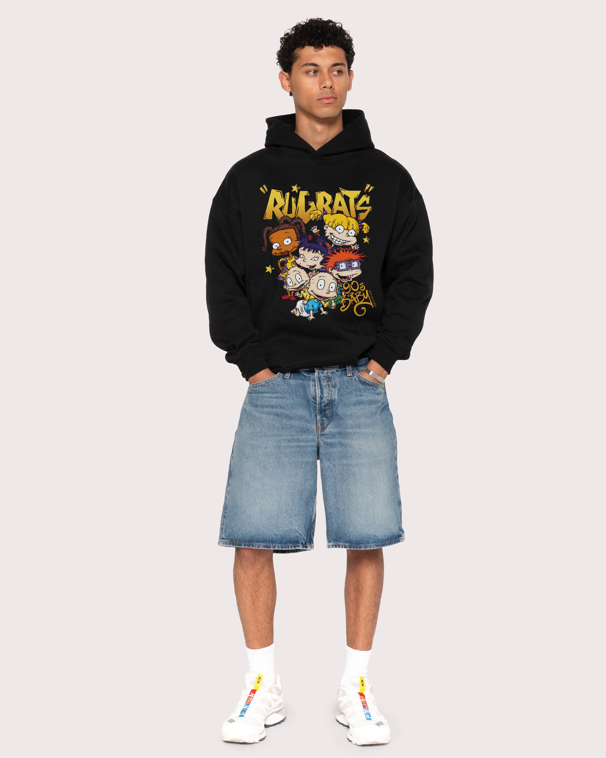90s Baby Black Hoodie