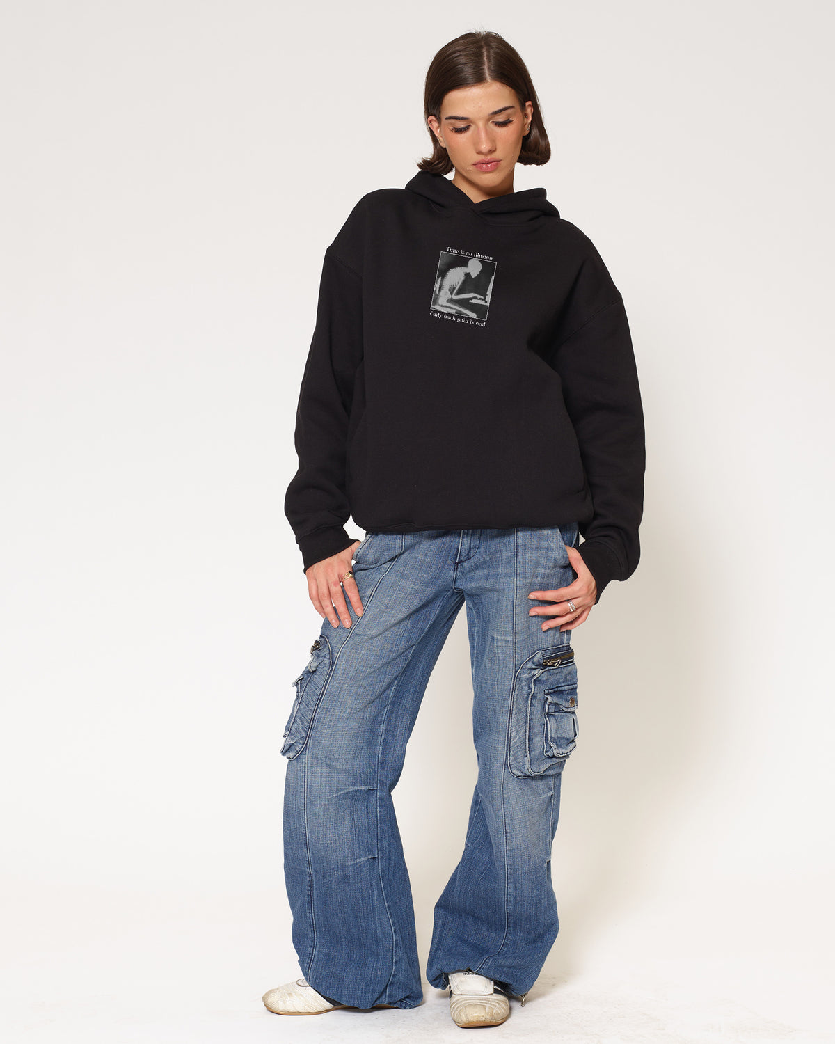 Time is an illusion Black Hoodie