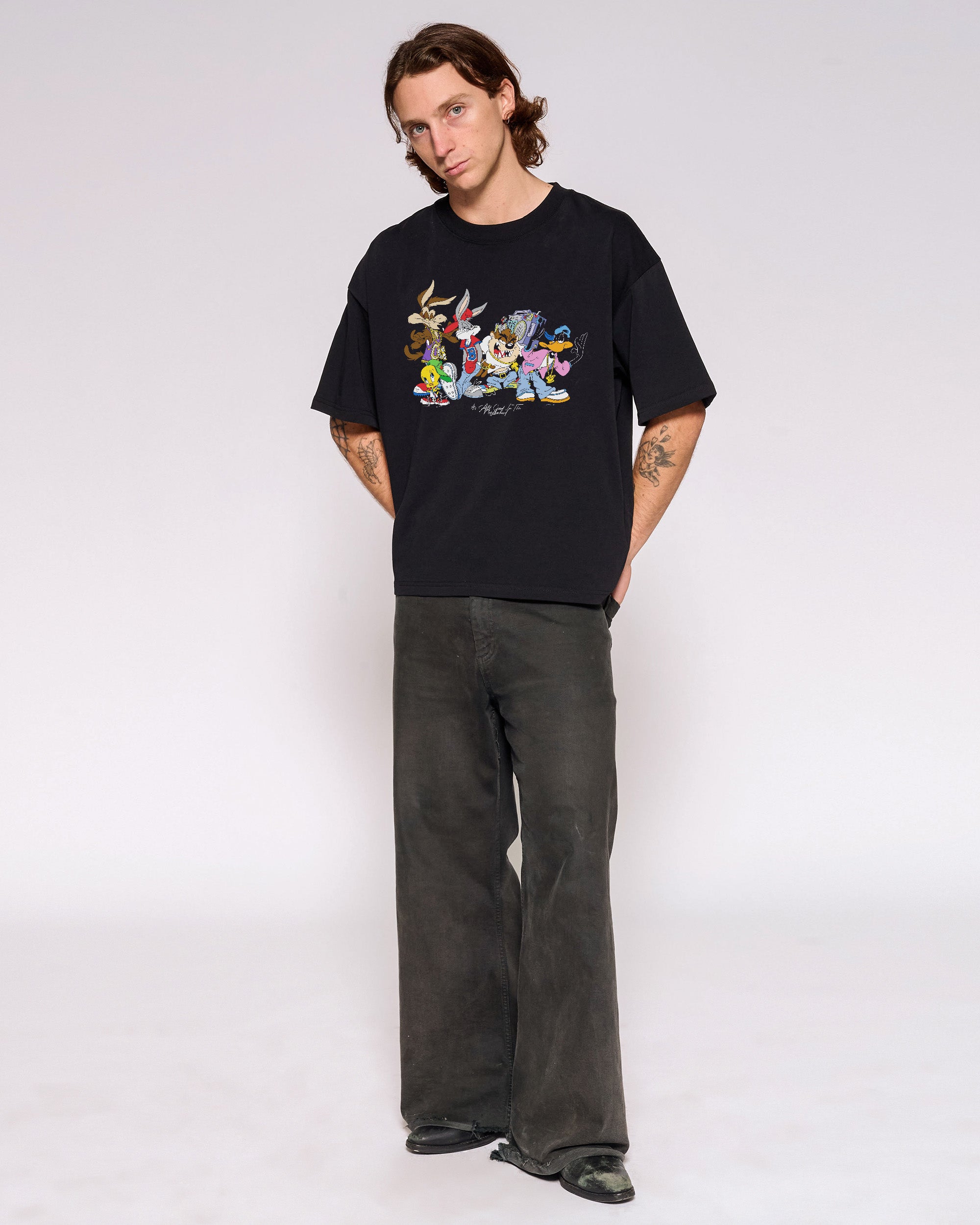 It’s All Good in the Neighborhood Oversized Crop Tee