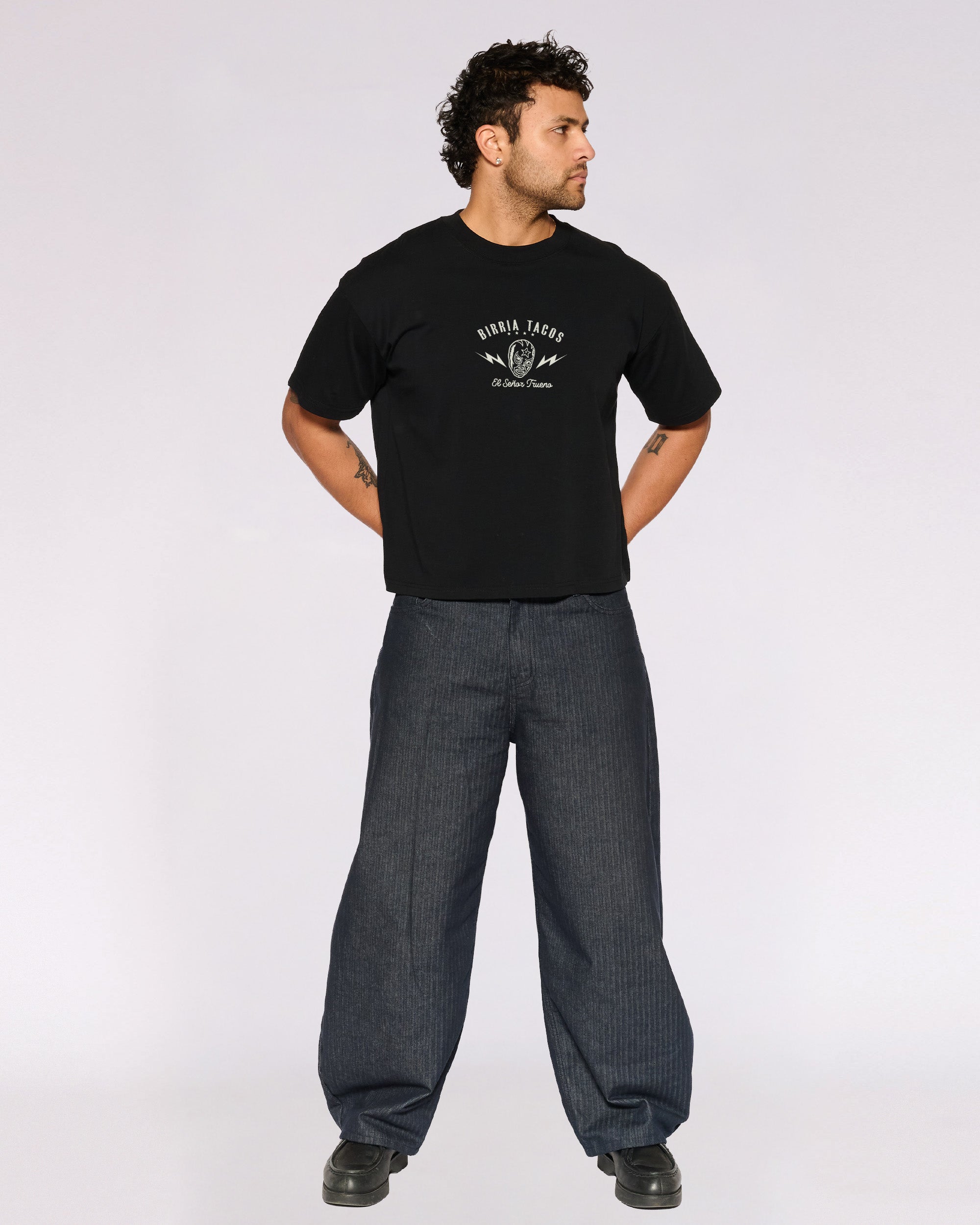 Birria Tacos El Senor Trueno Oversized Crop Tee