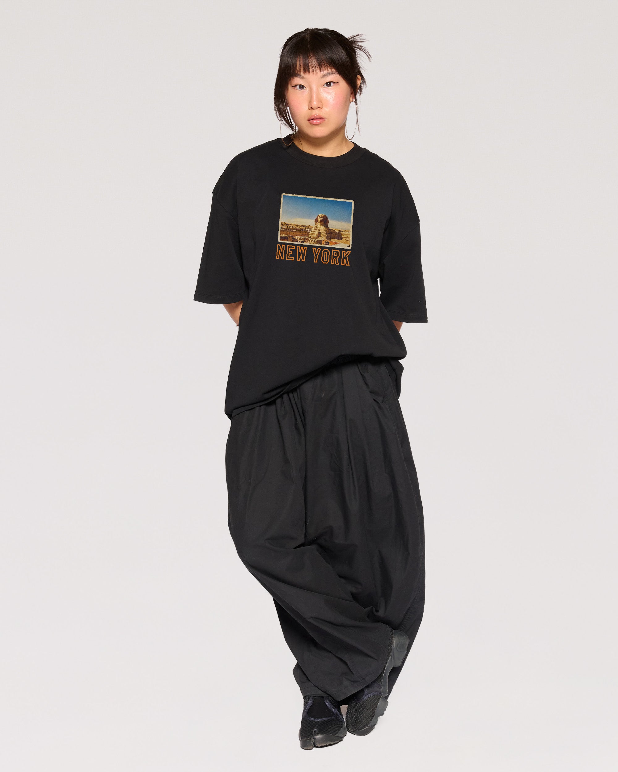 New York Black Oversized Tee