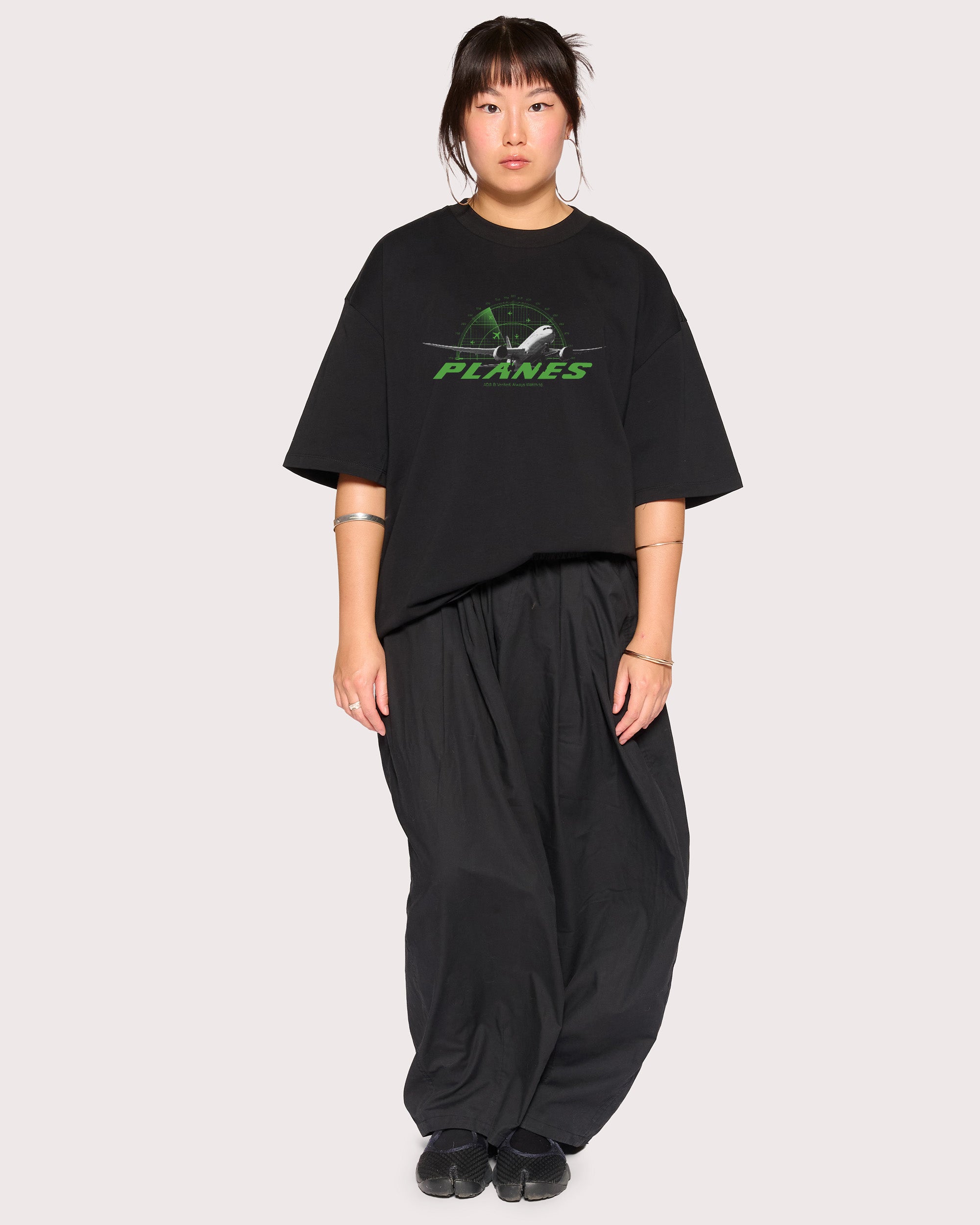 Squawk 1200 Black Oversized Tee