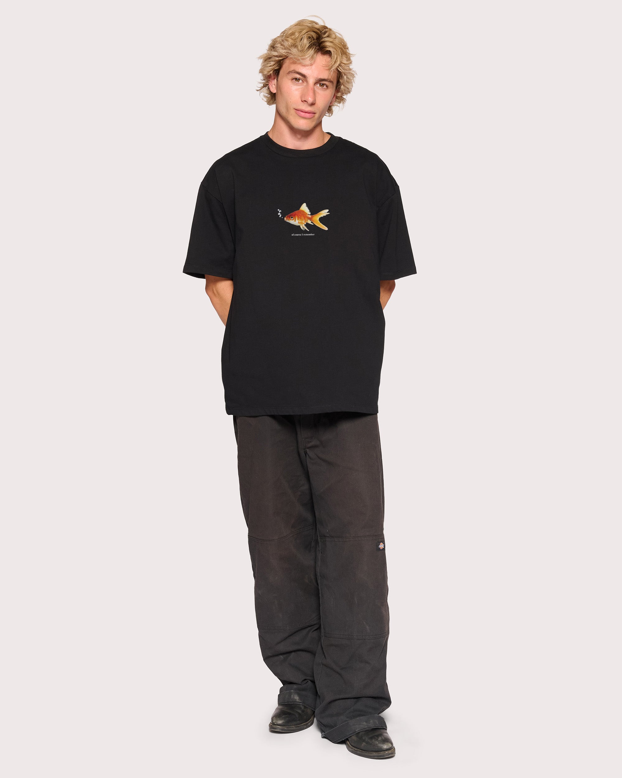 Of Course I Remember Black Oversized Tee