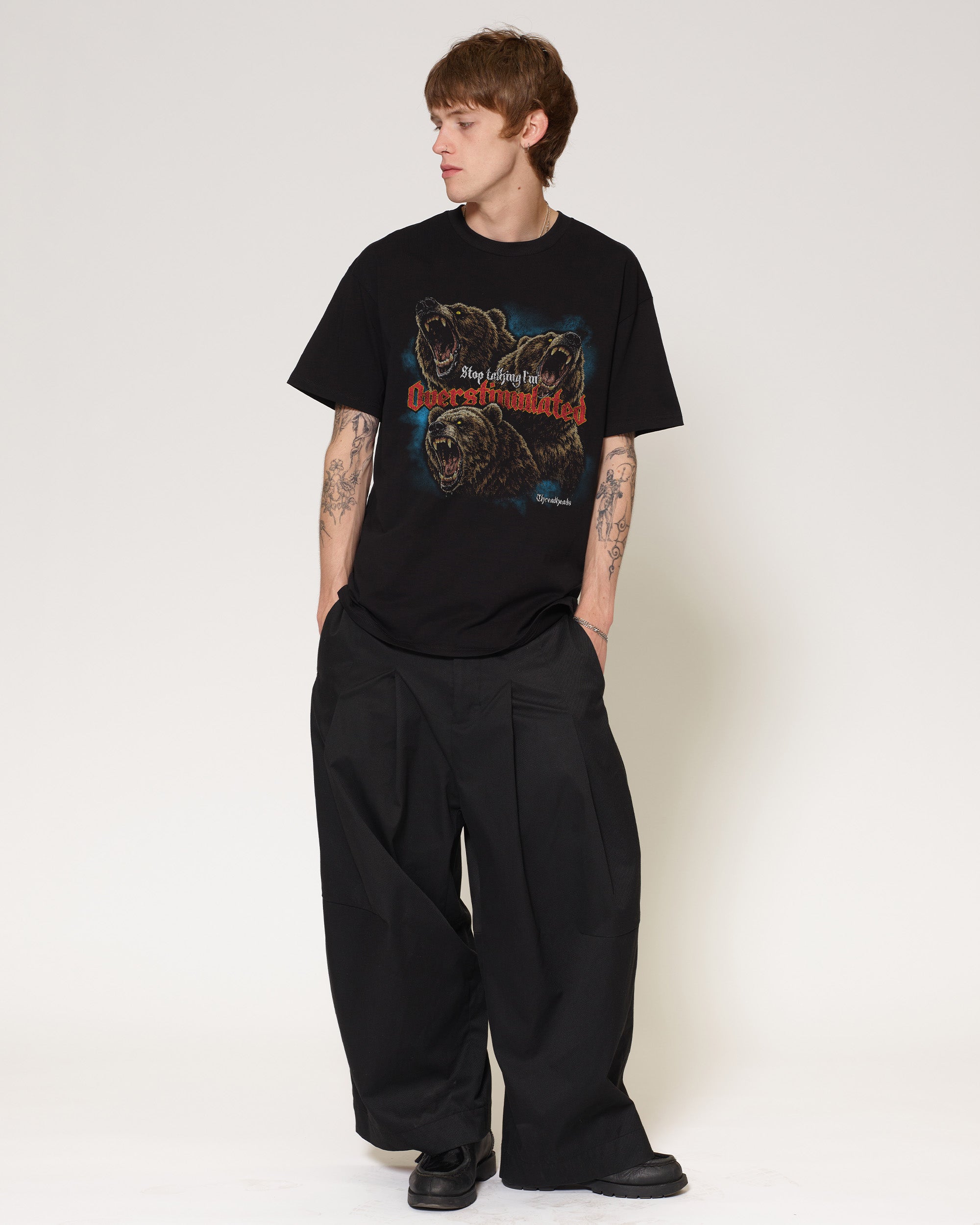 I’m Overstimulated Black T-Shirt