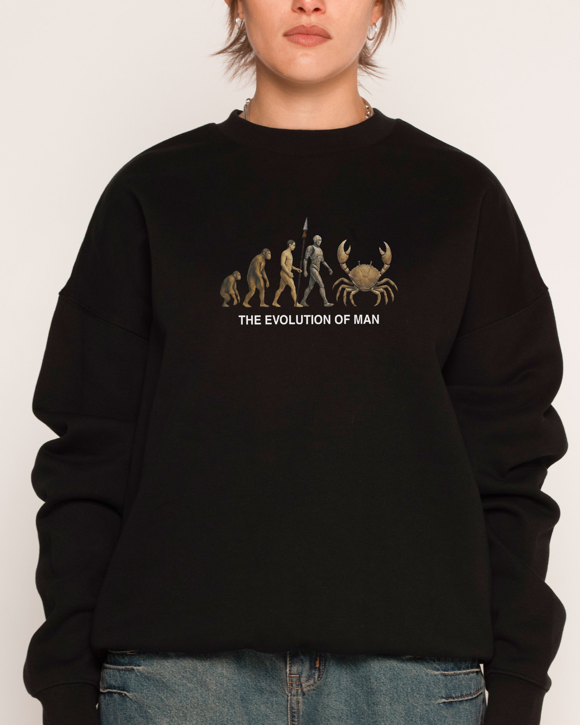 Evolution of Man Black Sweatshirt