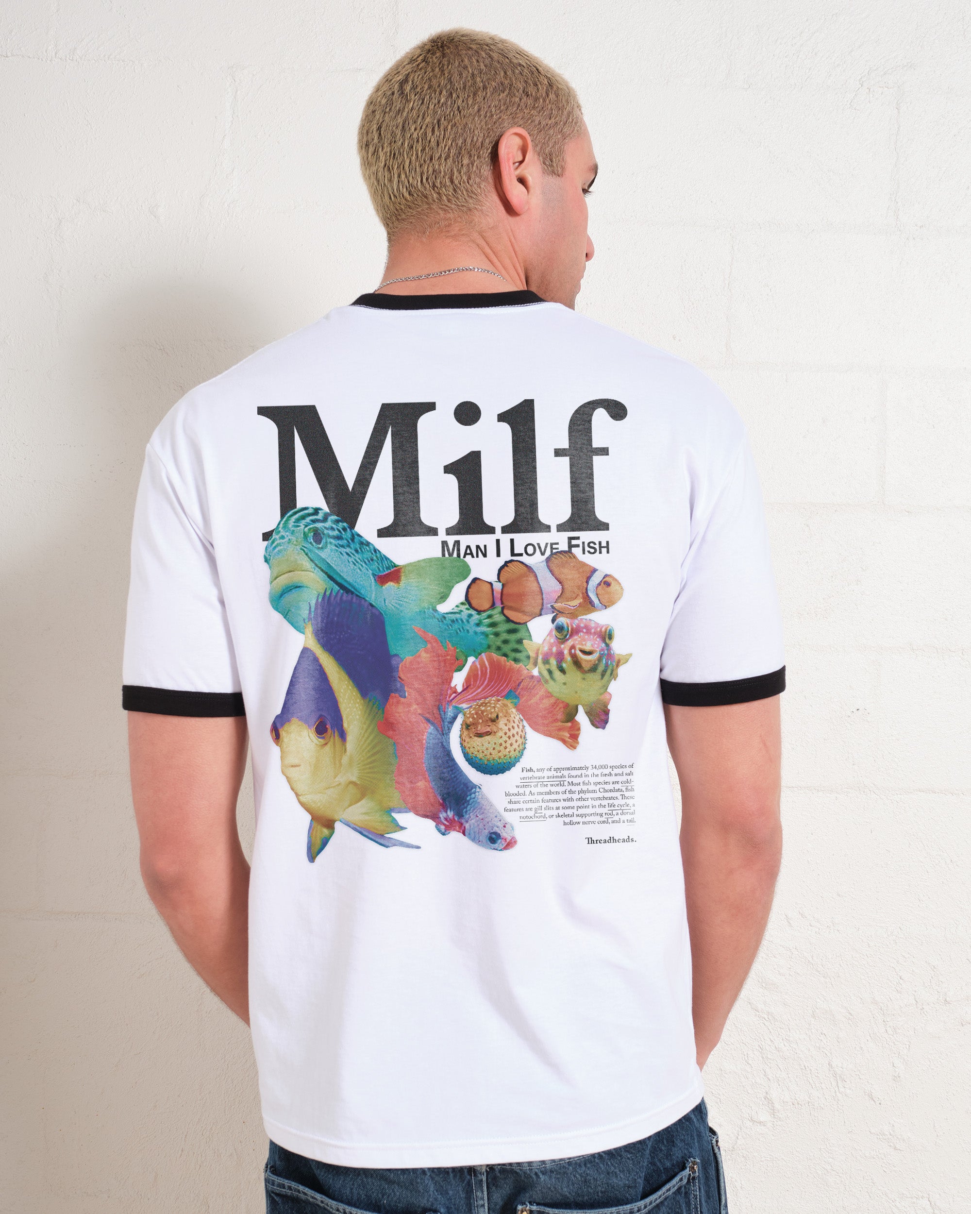 Man I Love Fish Front and Back T-Shirt Australia Online