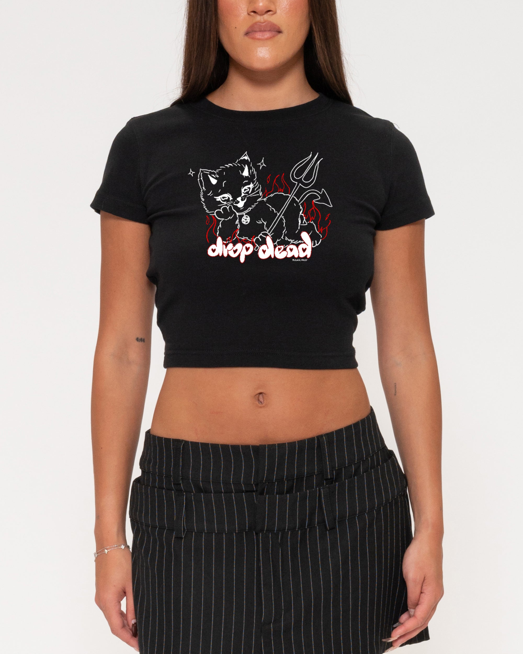 Drop Dead Black Baby Tee