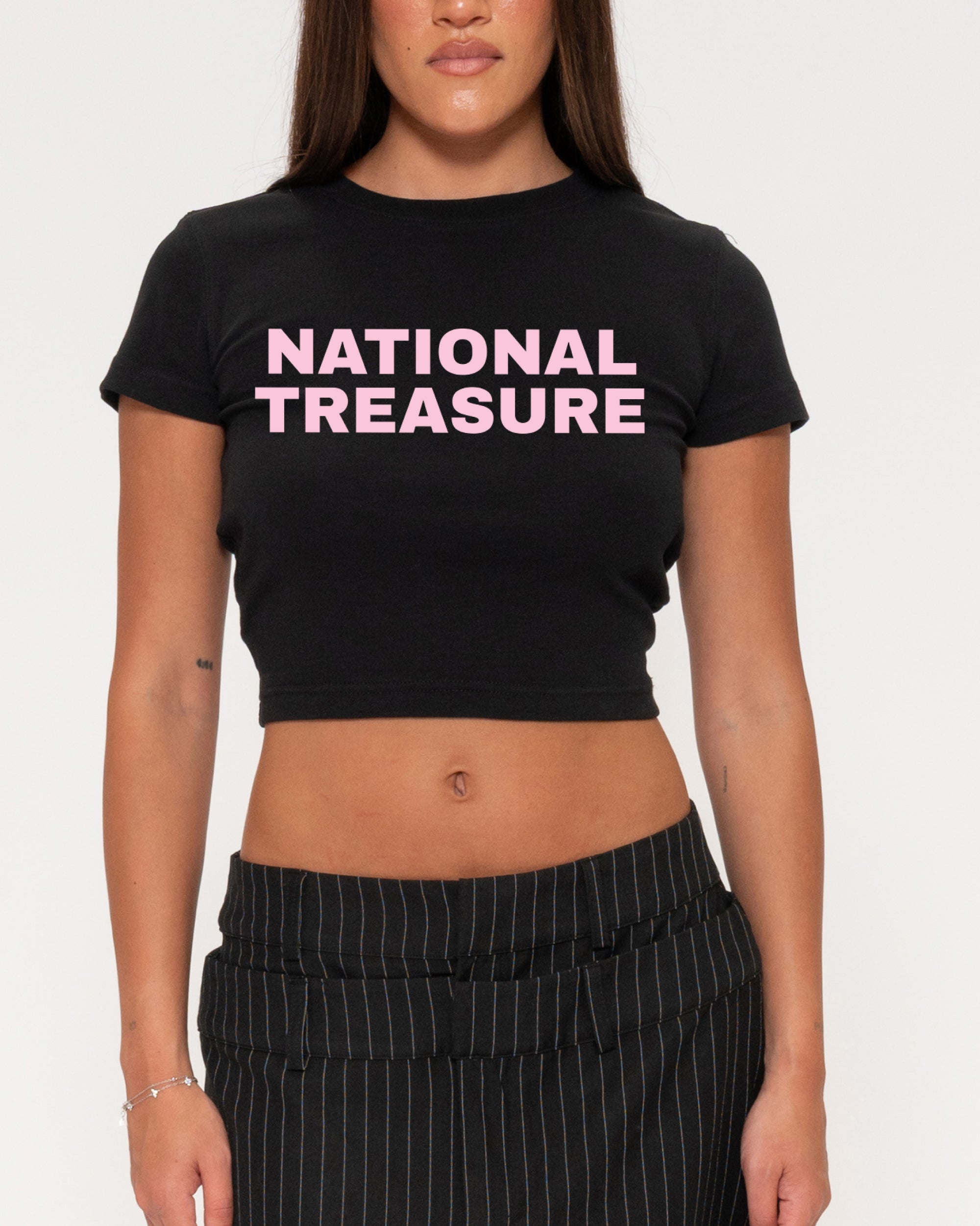 National Treasure Black Baby Tee
