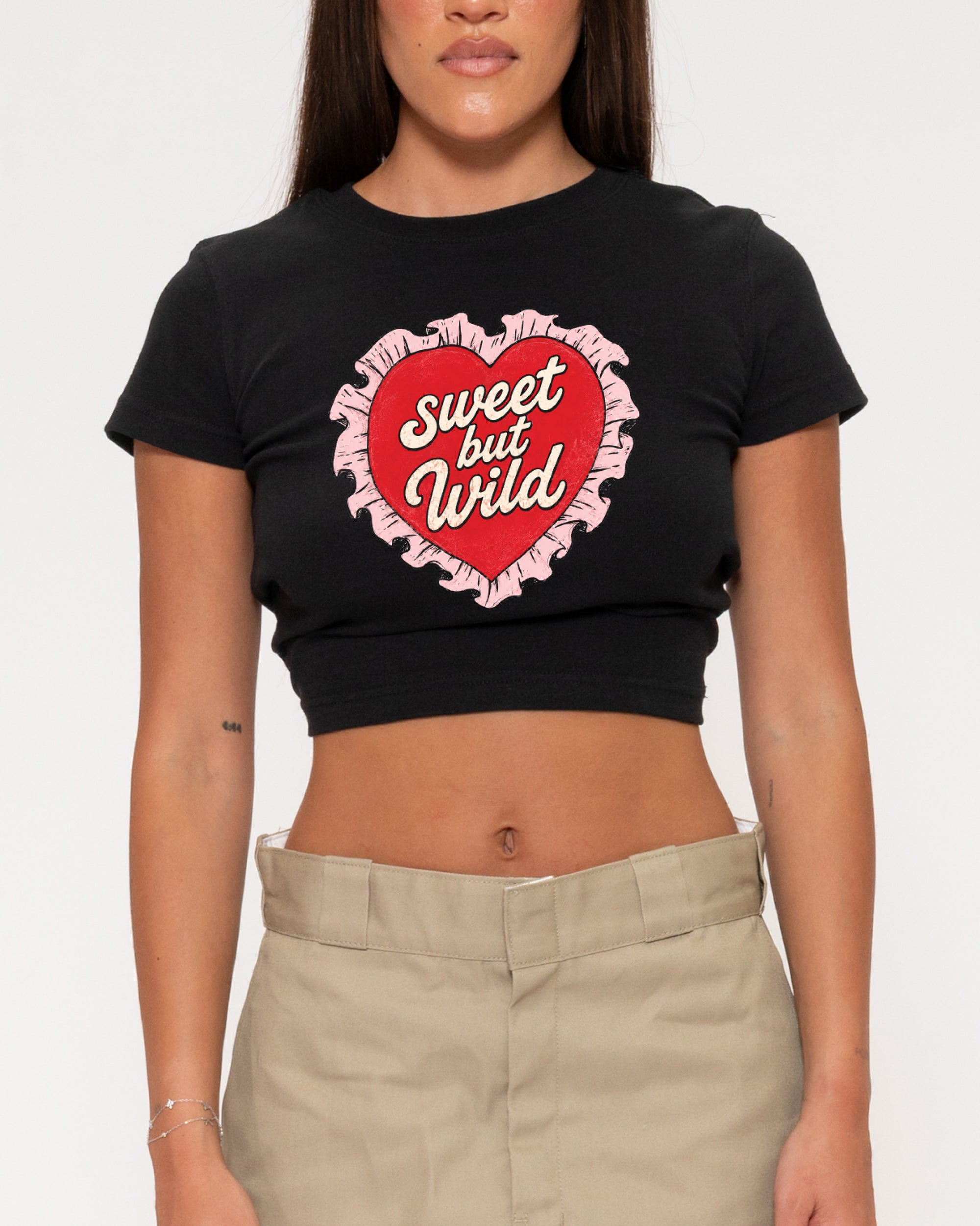 Sweet But Wild Black Baby Tee