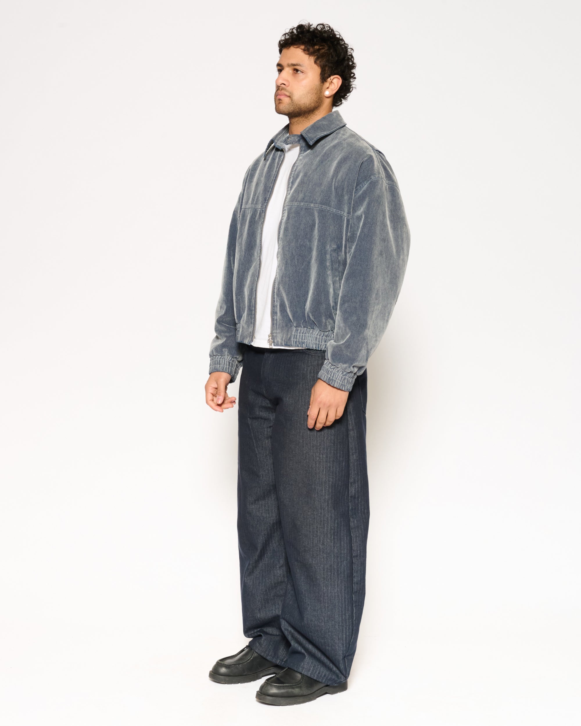 Archive Washed Bomber Jacket - Blue