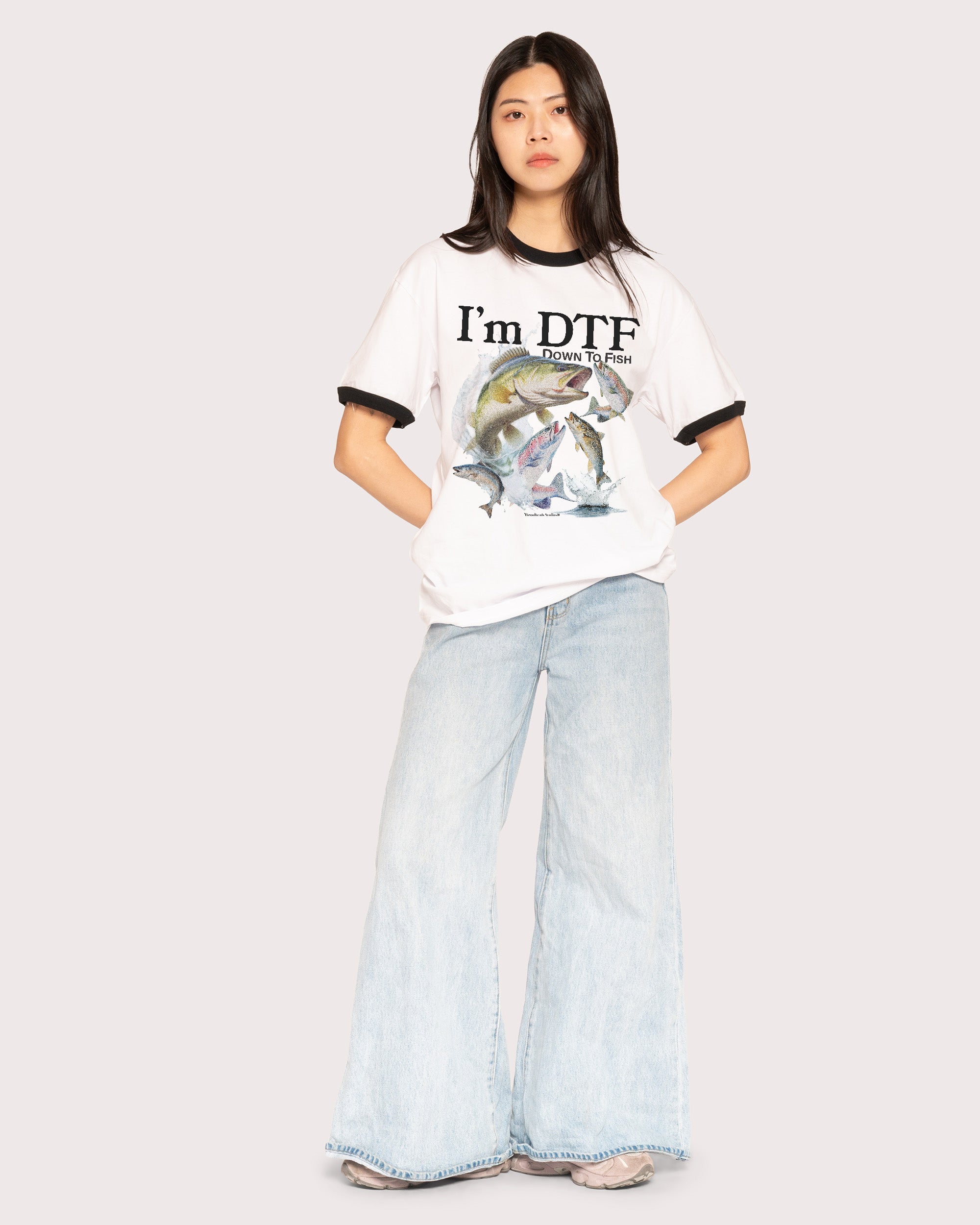 I’m DTF Black Ringer T-Shirt