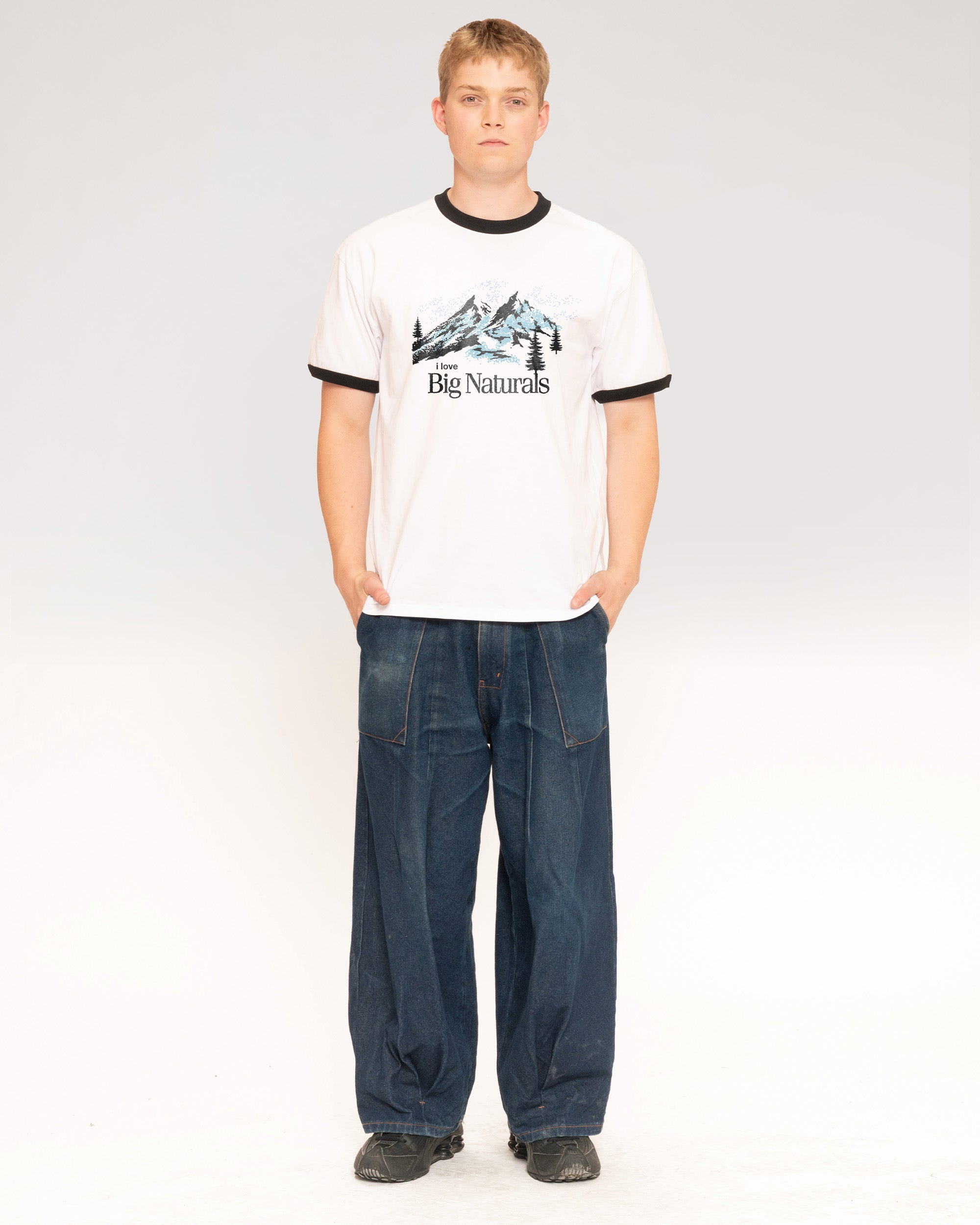 Big Naturals Black Ringer T-Shirt