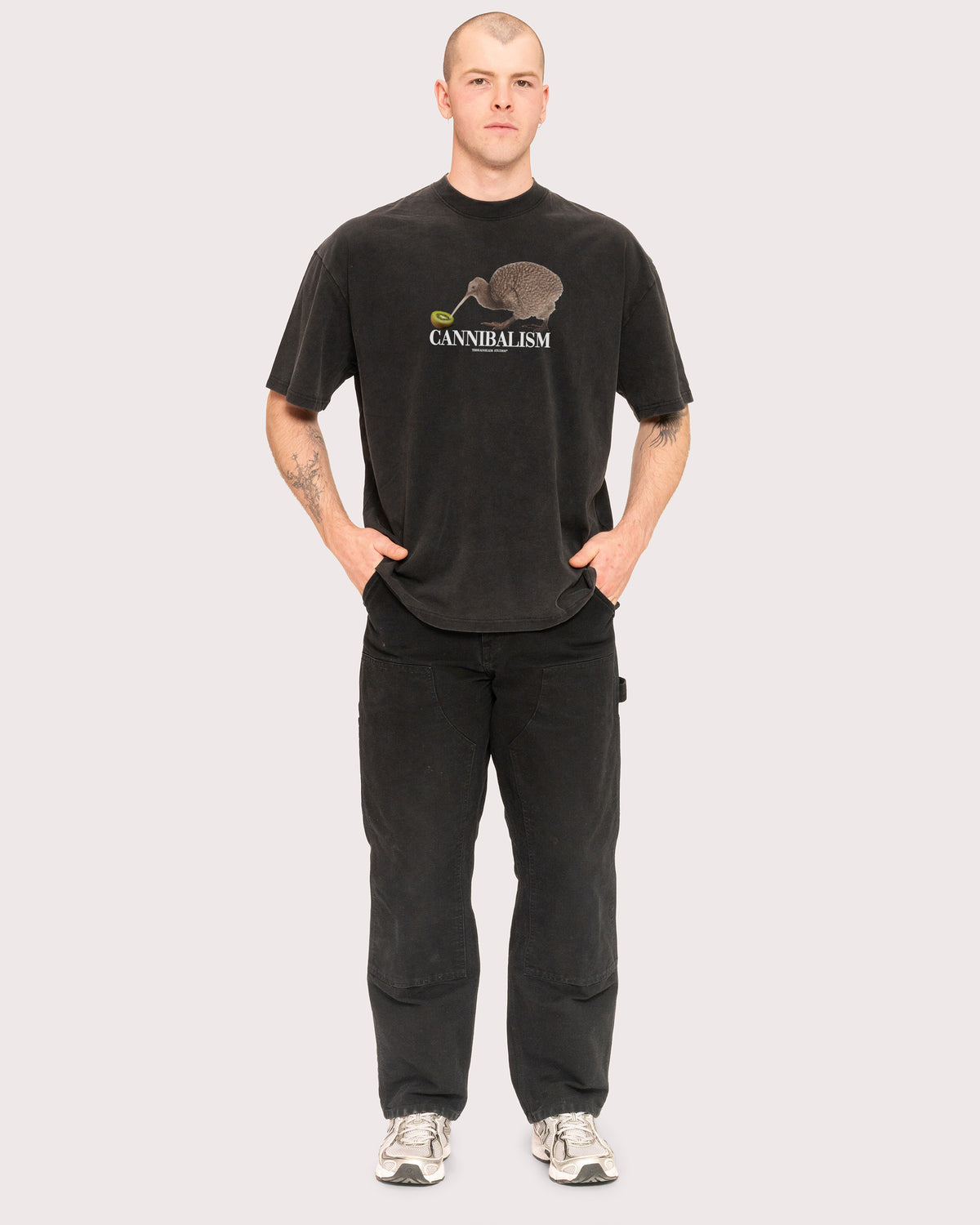 Cannibalism Black Stone Oversized Tee