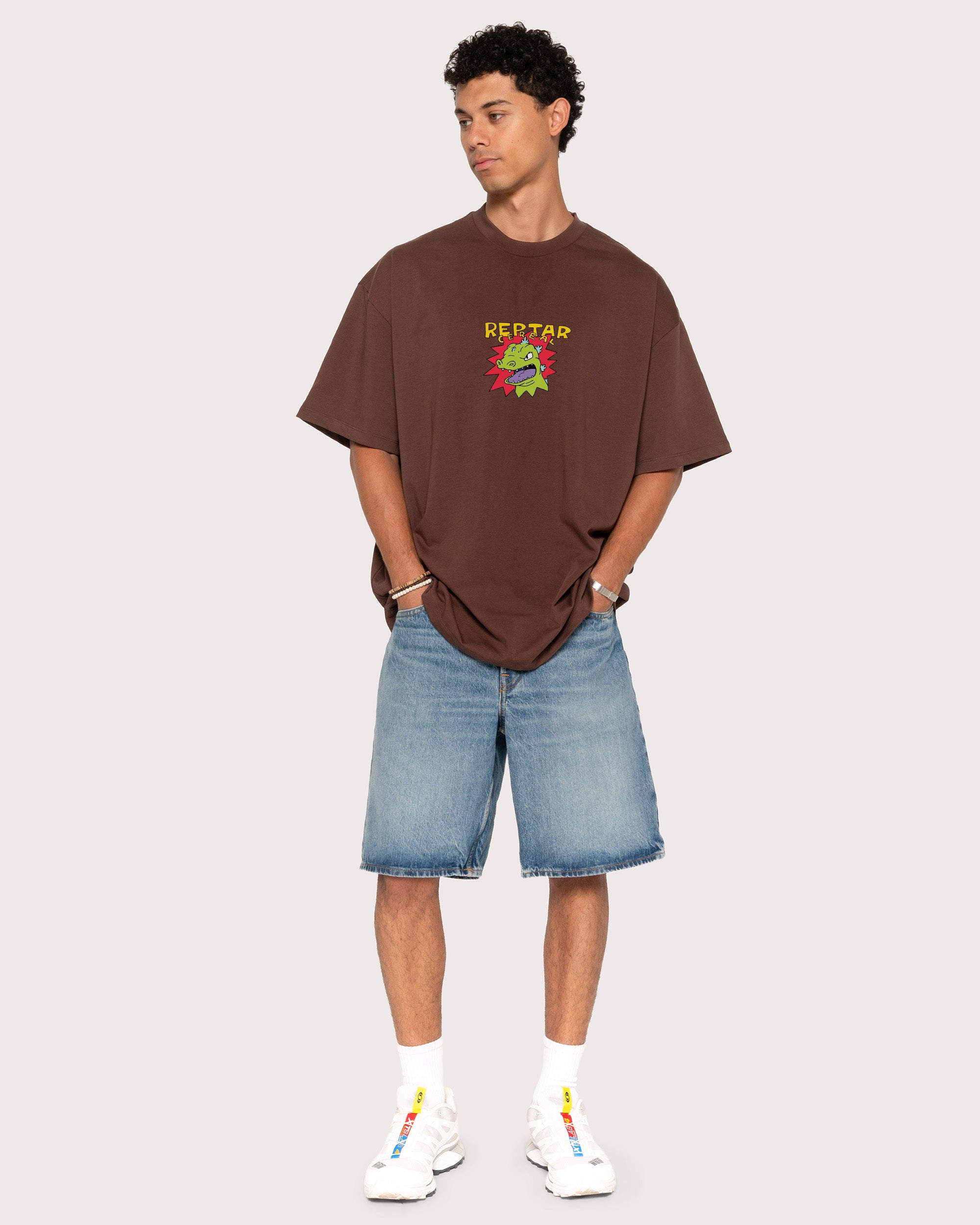 Reptar Cereal Brown Oversized Tee