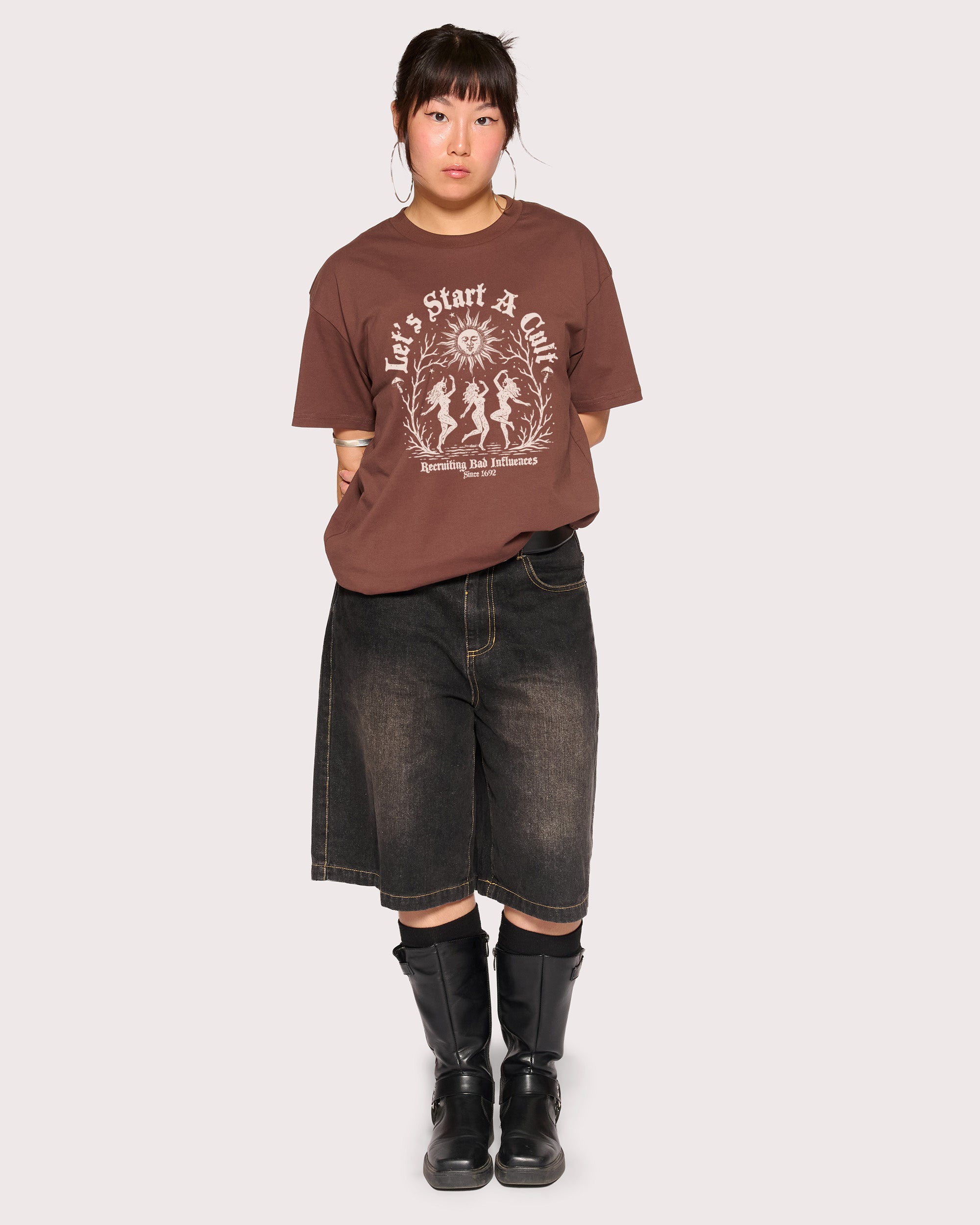 Let's Start a Cult Brown T-Shirt