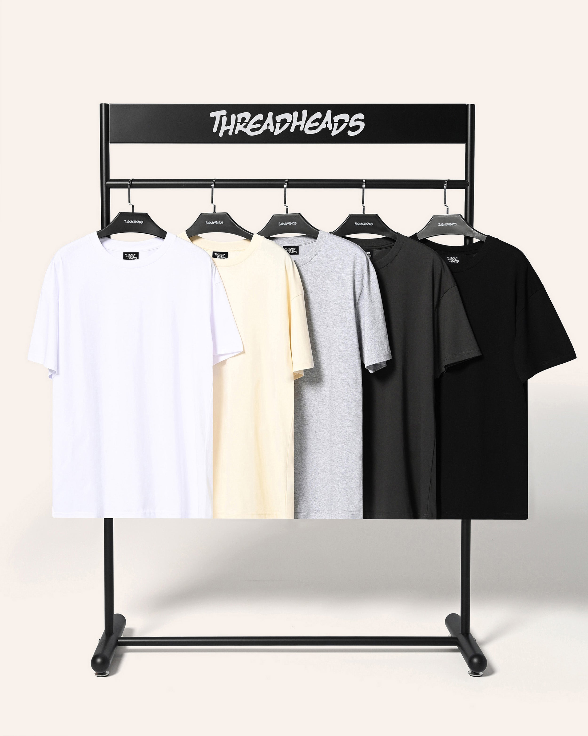 Classic Tee 5 Pack: Charcoal, Black, Grey, Natural, White