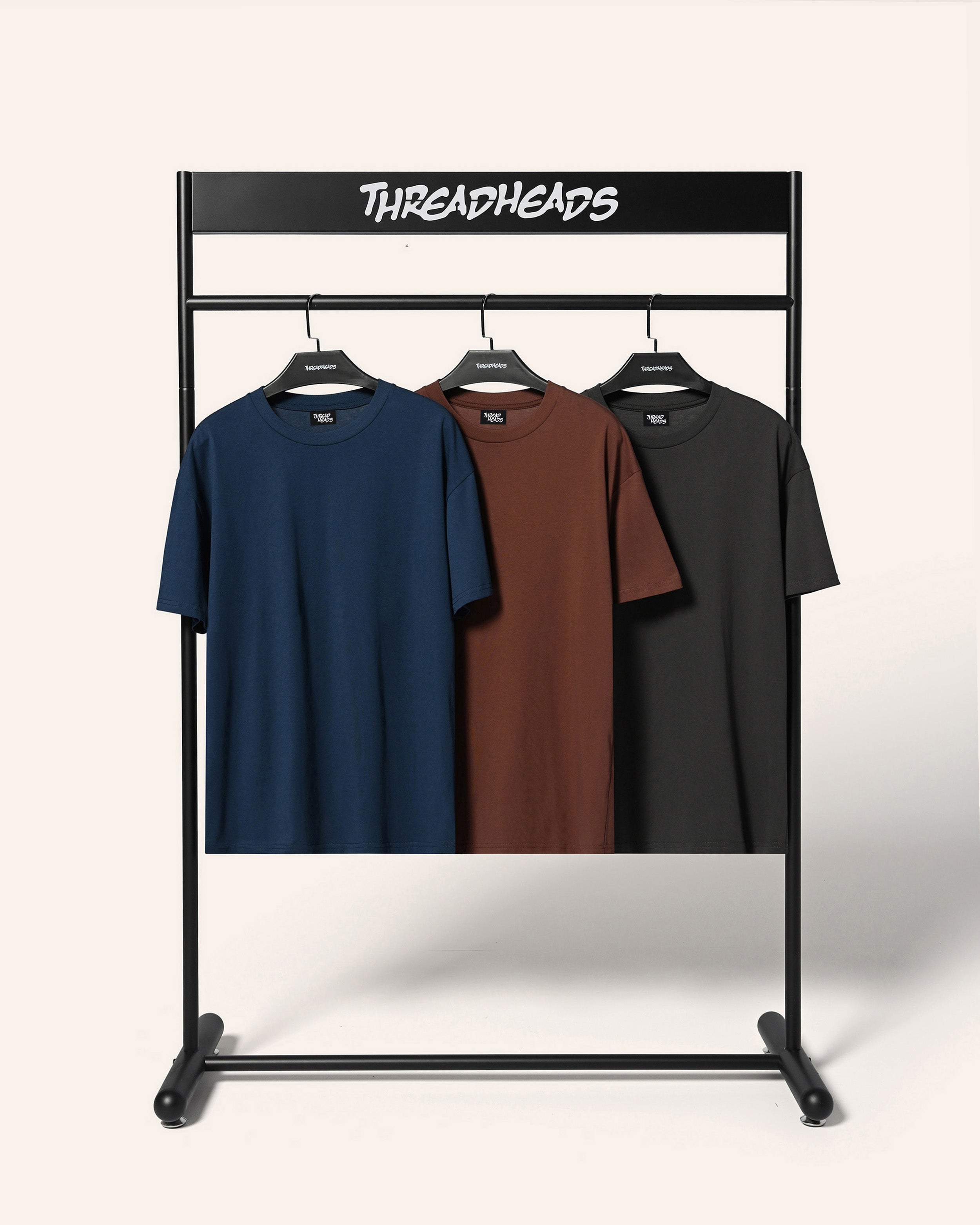 Classic Tee 3-Pack: Charcoal, Navy, Brown