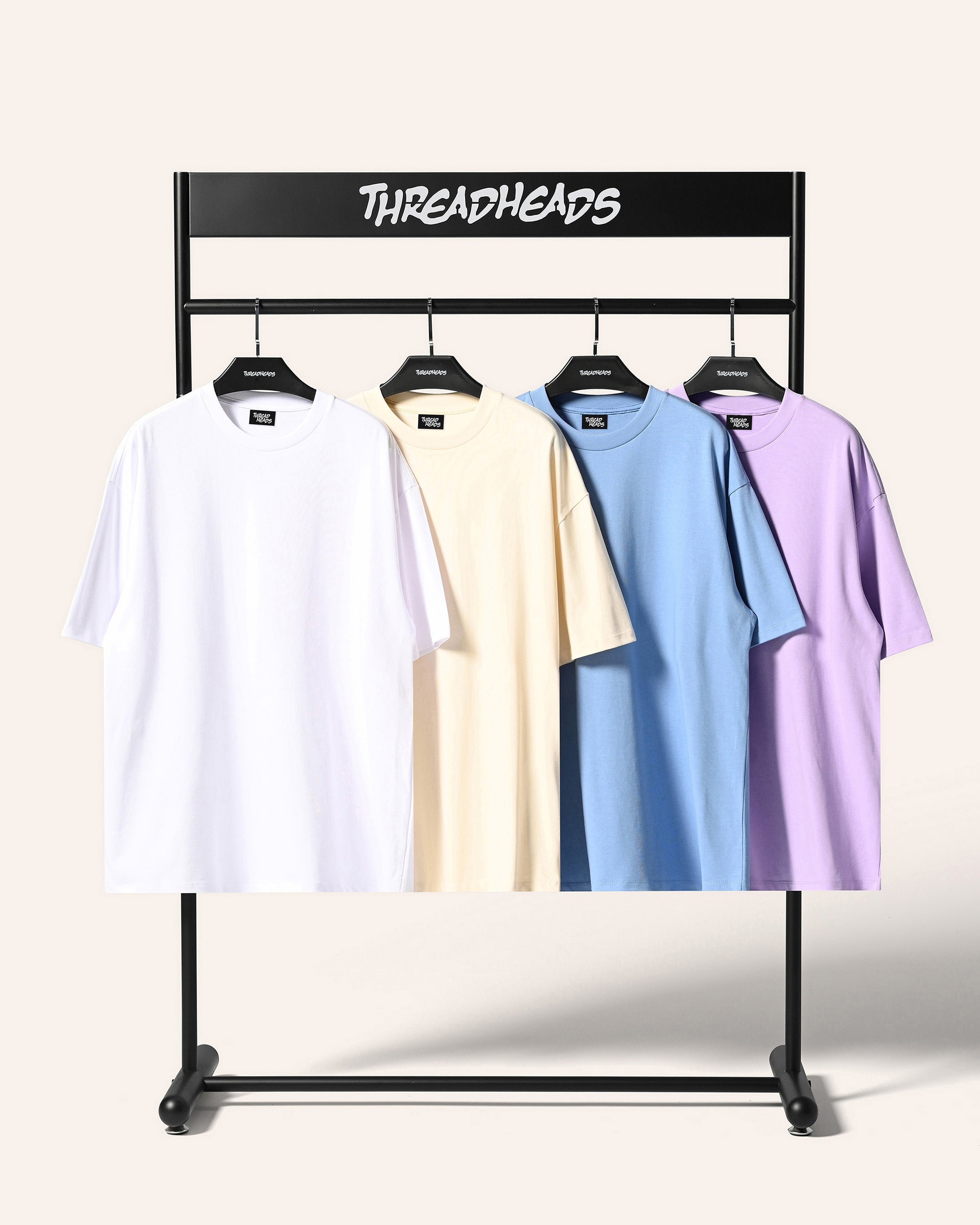 Oversized Tee 4 Pack: Powder Blue, Lilac, White, Natural
