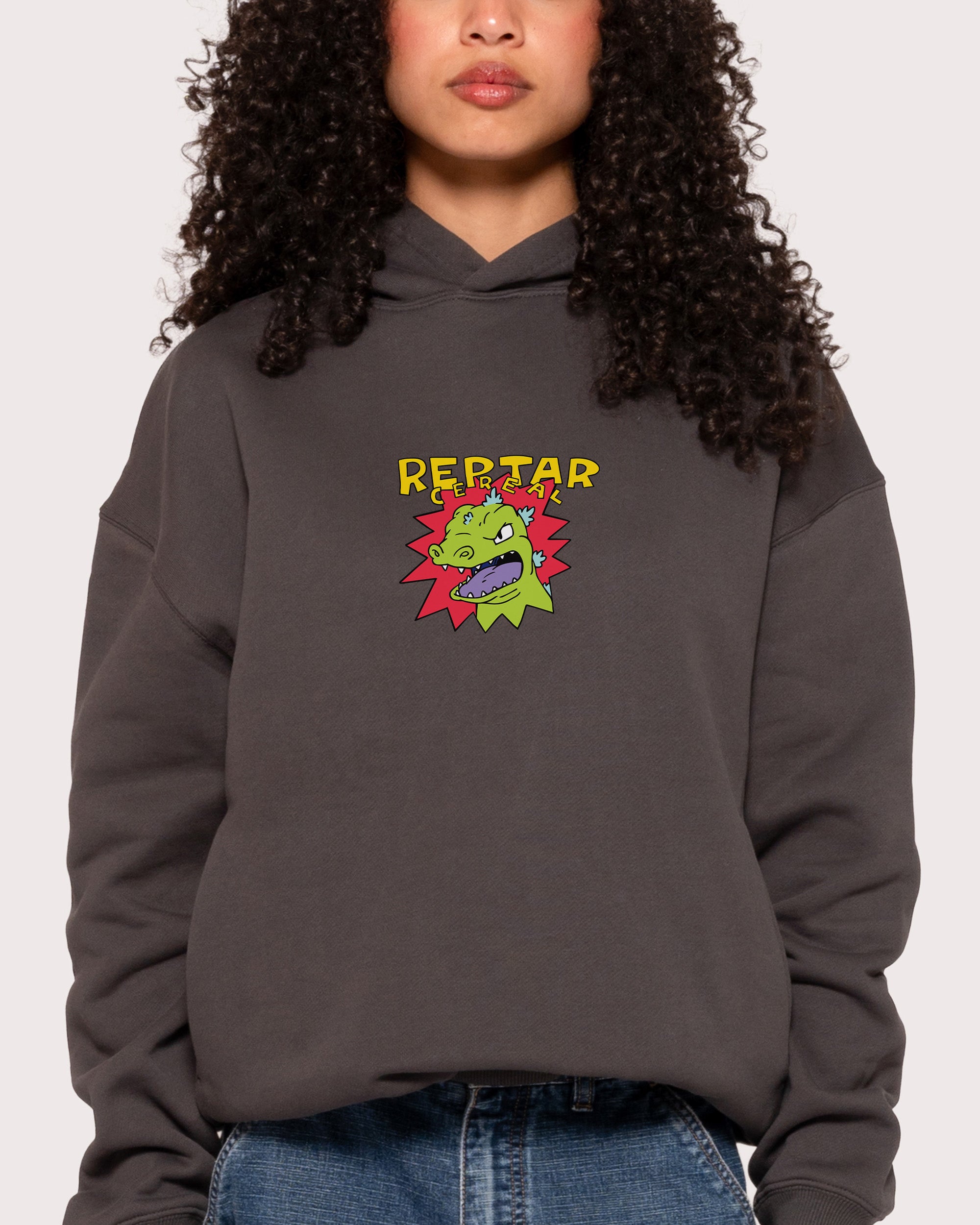 Reptar Cereal Charcoal Hoodie