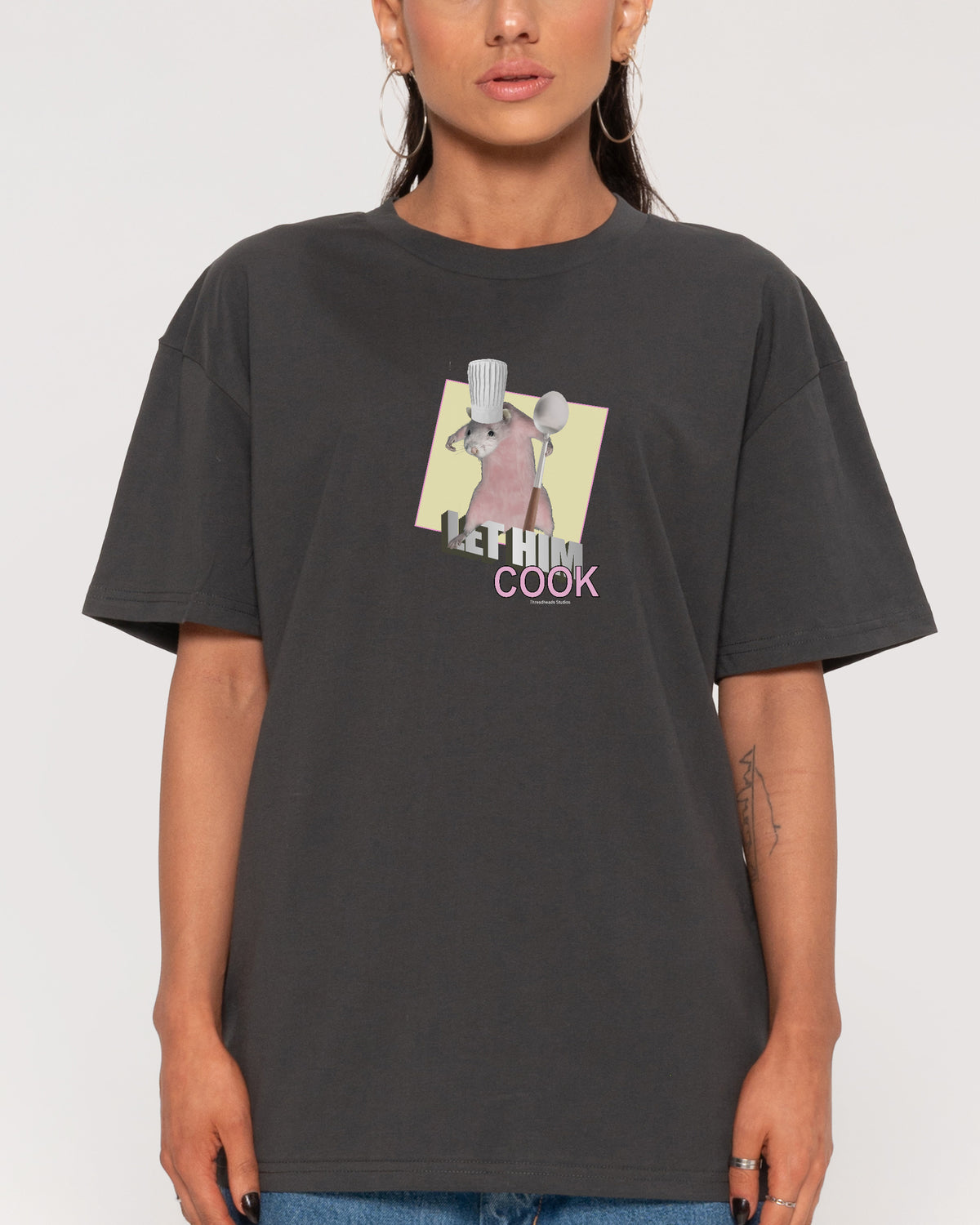 Let Him Cook Charcoal T-Shirt