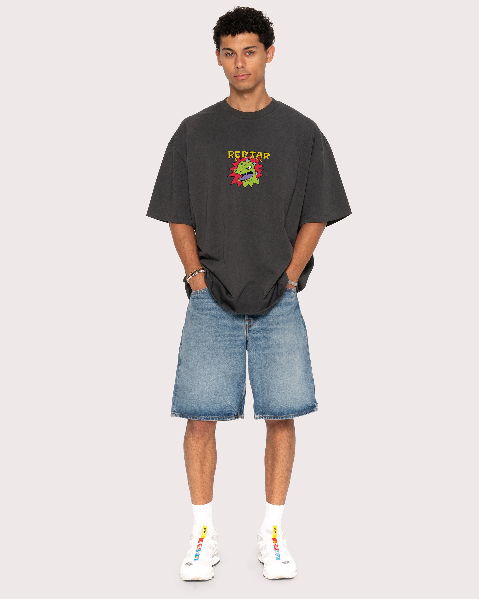Reptar Cereal Charcoal Oversized Tee