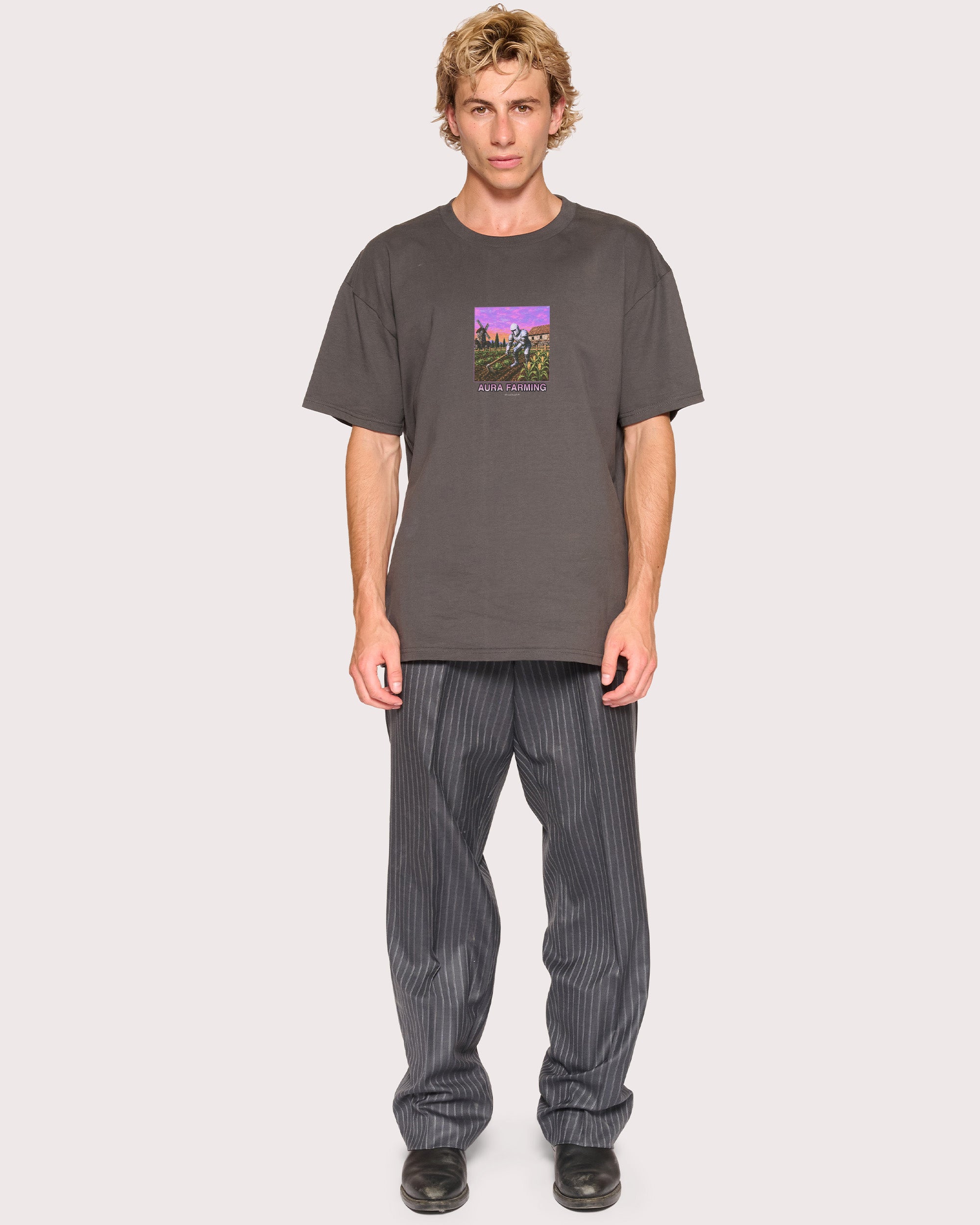 Aura Farming Charcoal T-Shirt