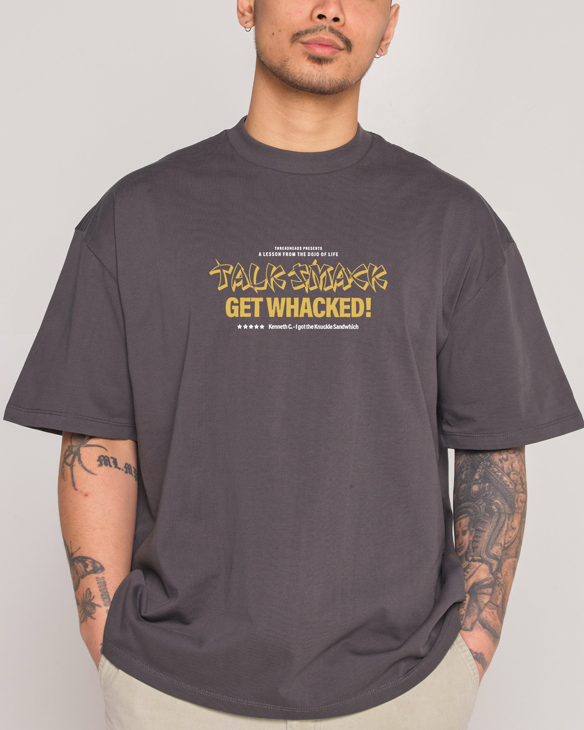 Talk Smack Charcoal Oversized Tee