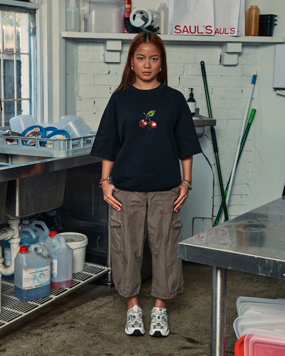 Cherry Drip Oversized Tee
