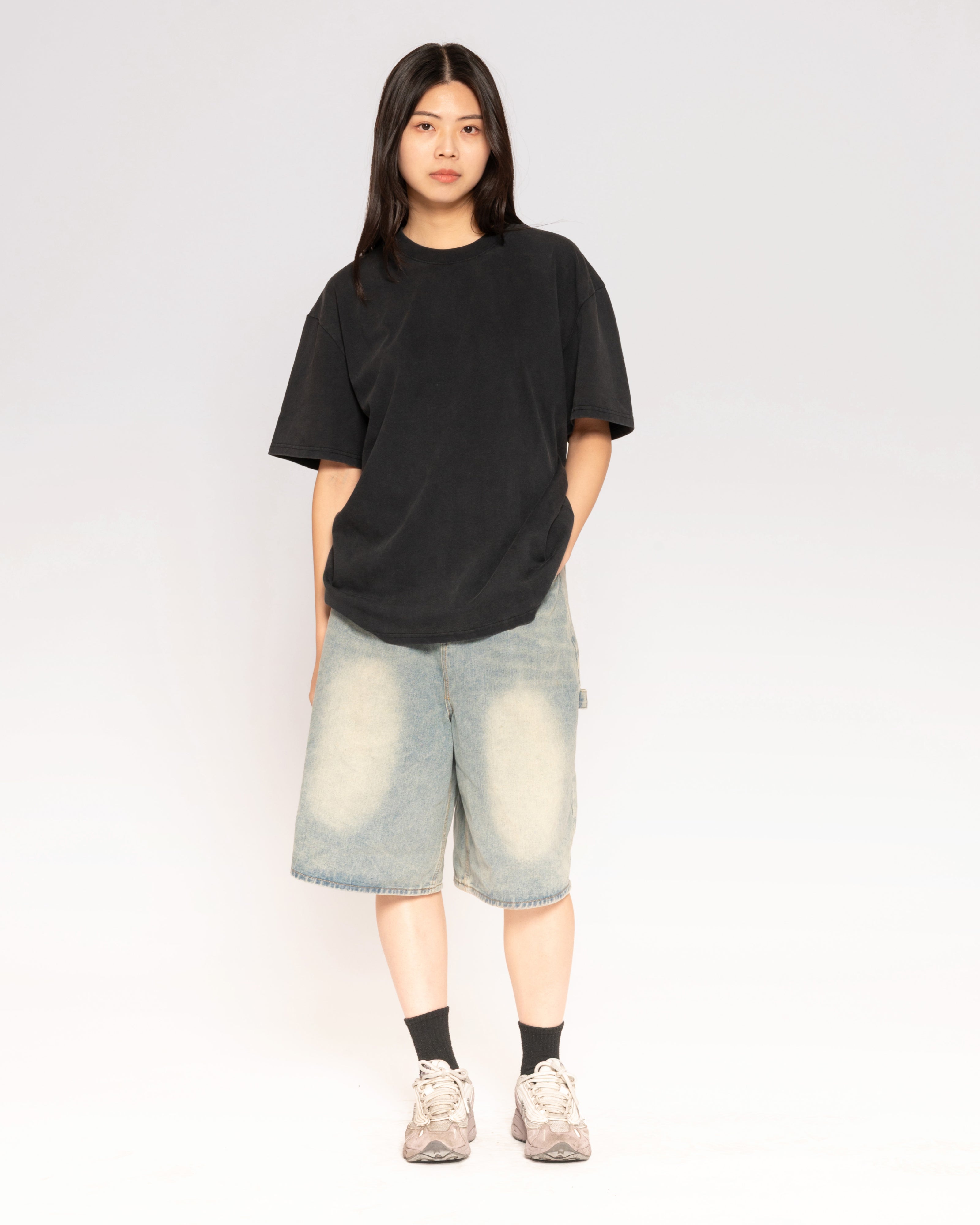 Wash Tee 4 Pack: Black Stone, Grey Stone Blank Oversized Tee – view 3
