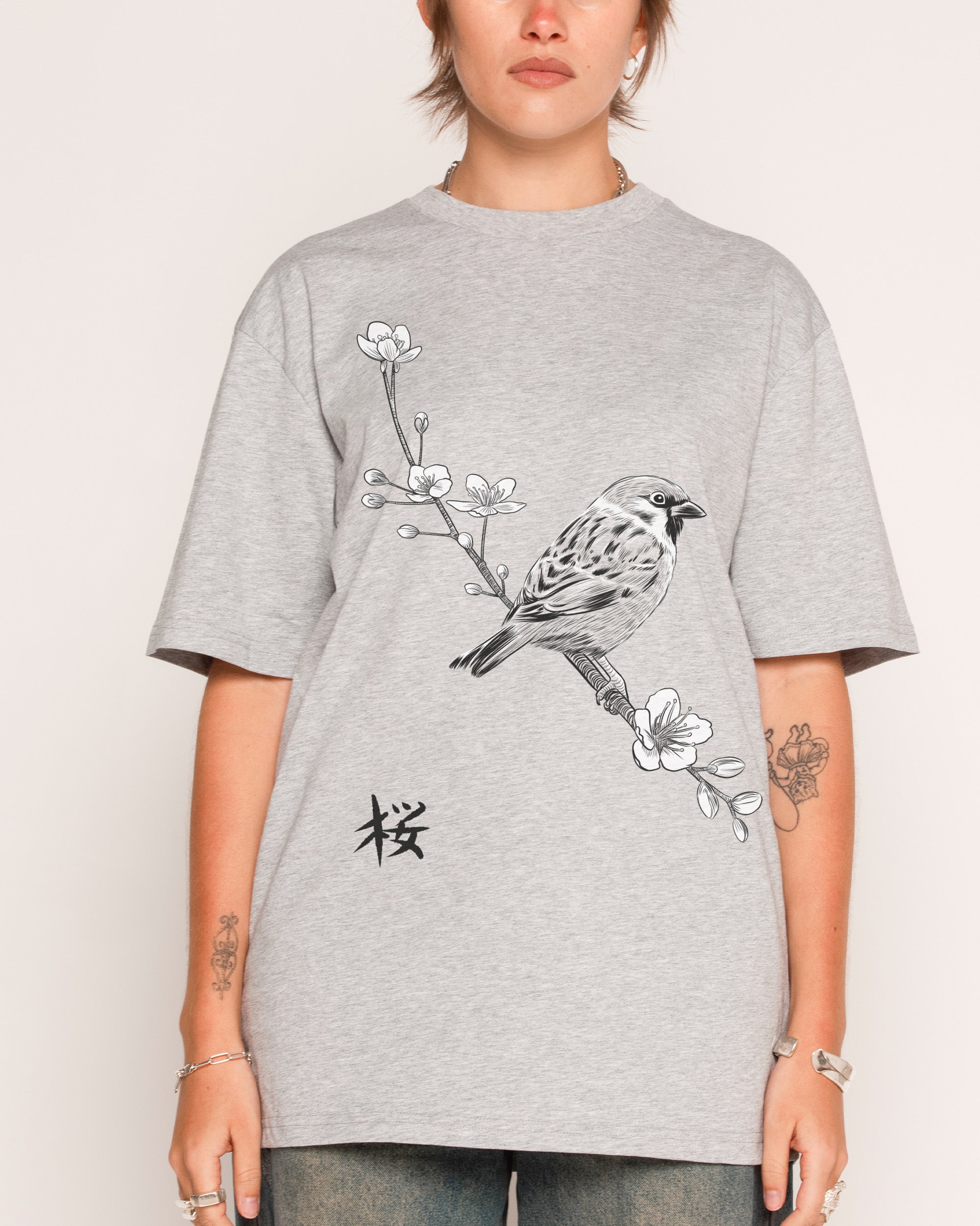 Sparrow on Cherry T-Shirt – view 2