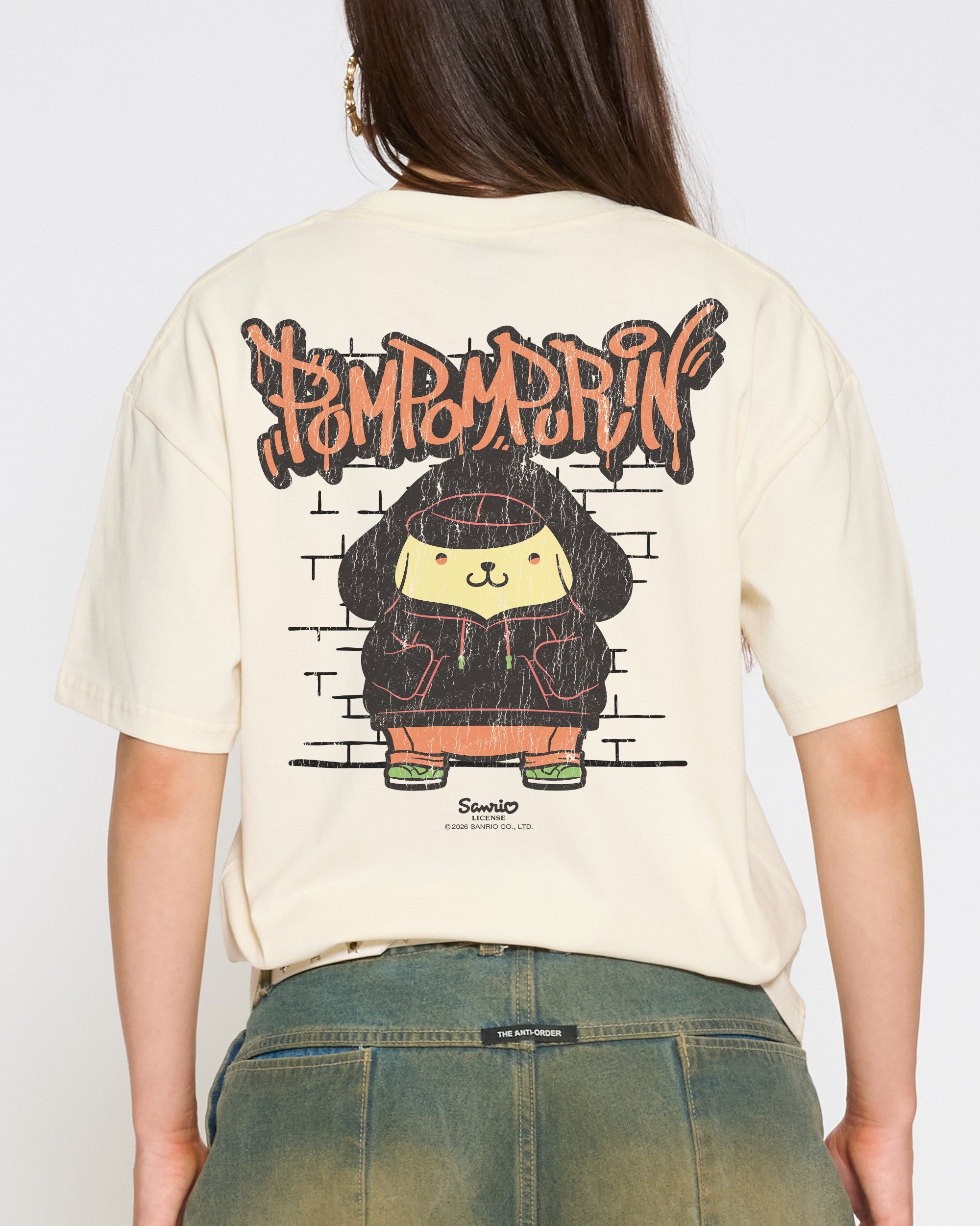 Pompompurin Street T-Shirt Official Hello Kitty and Friends collab Threadheads