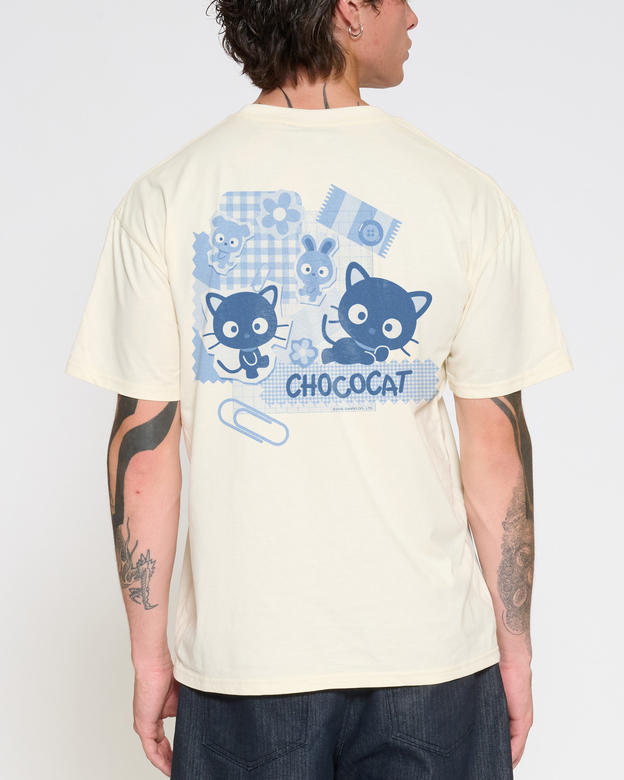 Chococat Scrapbook T-Shirt Official Hello Kitty and Friends collab Threadheads