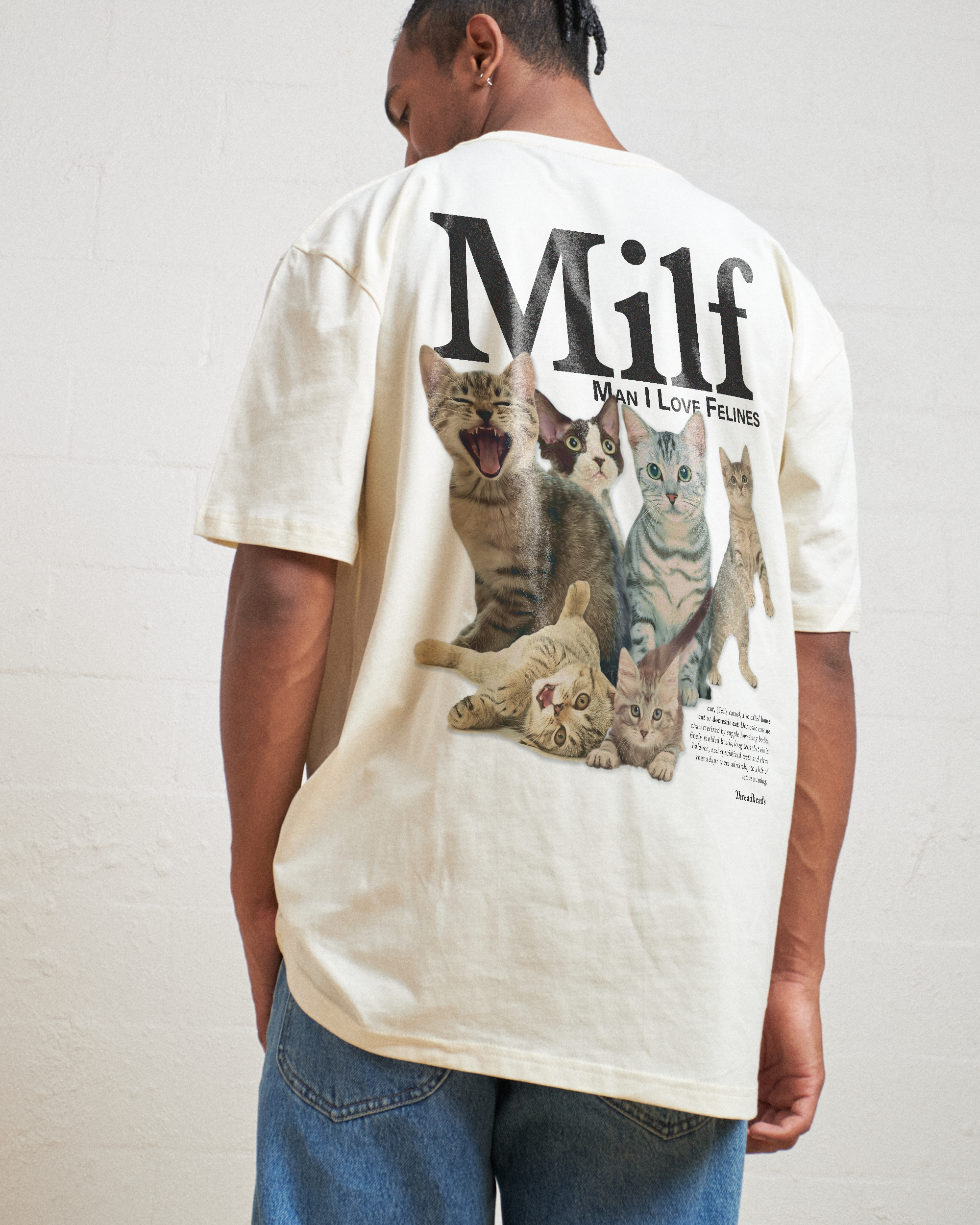 Man I Love Felines Front and Back T-Shirt Australia Online